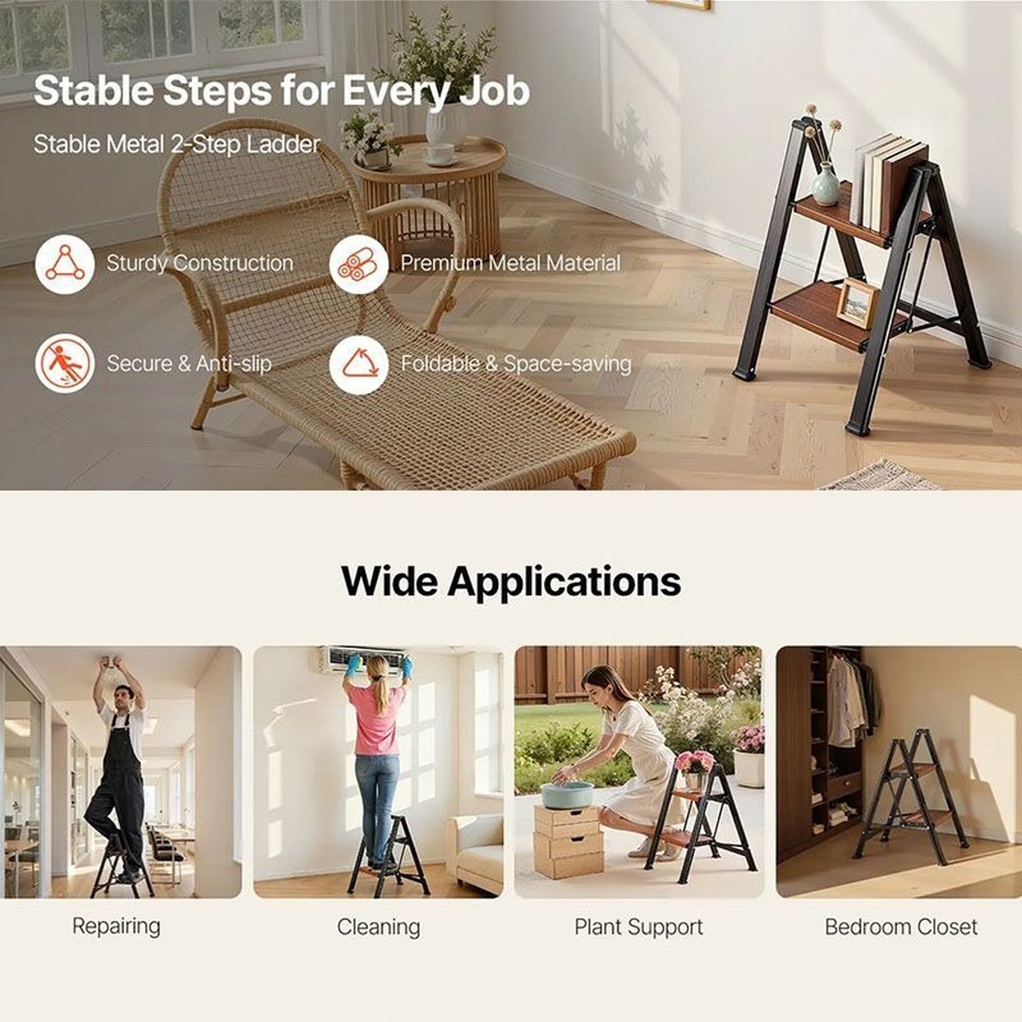 Wudkey ZXR2579 Step-Ladders - View #3