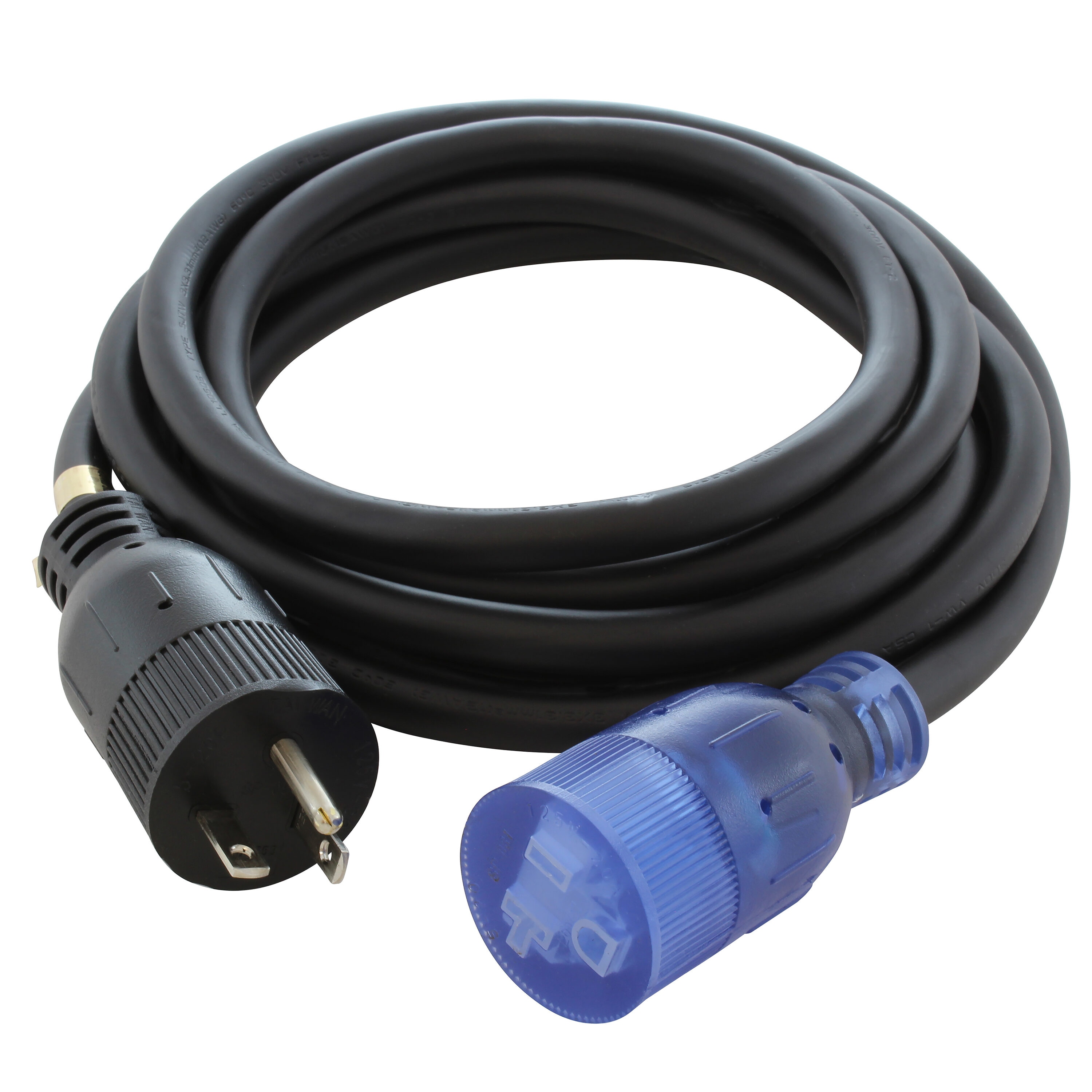 AC WORKS S520PR-010D 10ft NEMA 5-20 Cord 10-ft 12 / 3 3 Prong Black Indoor/Outdoor SOOW Light Duty General Extension Cord