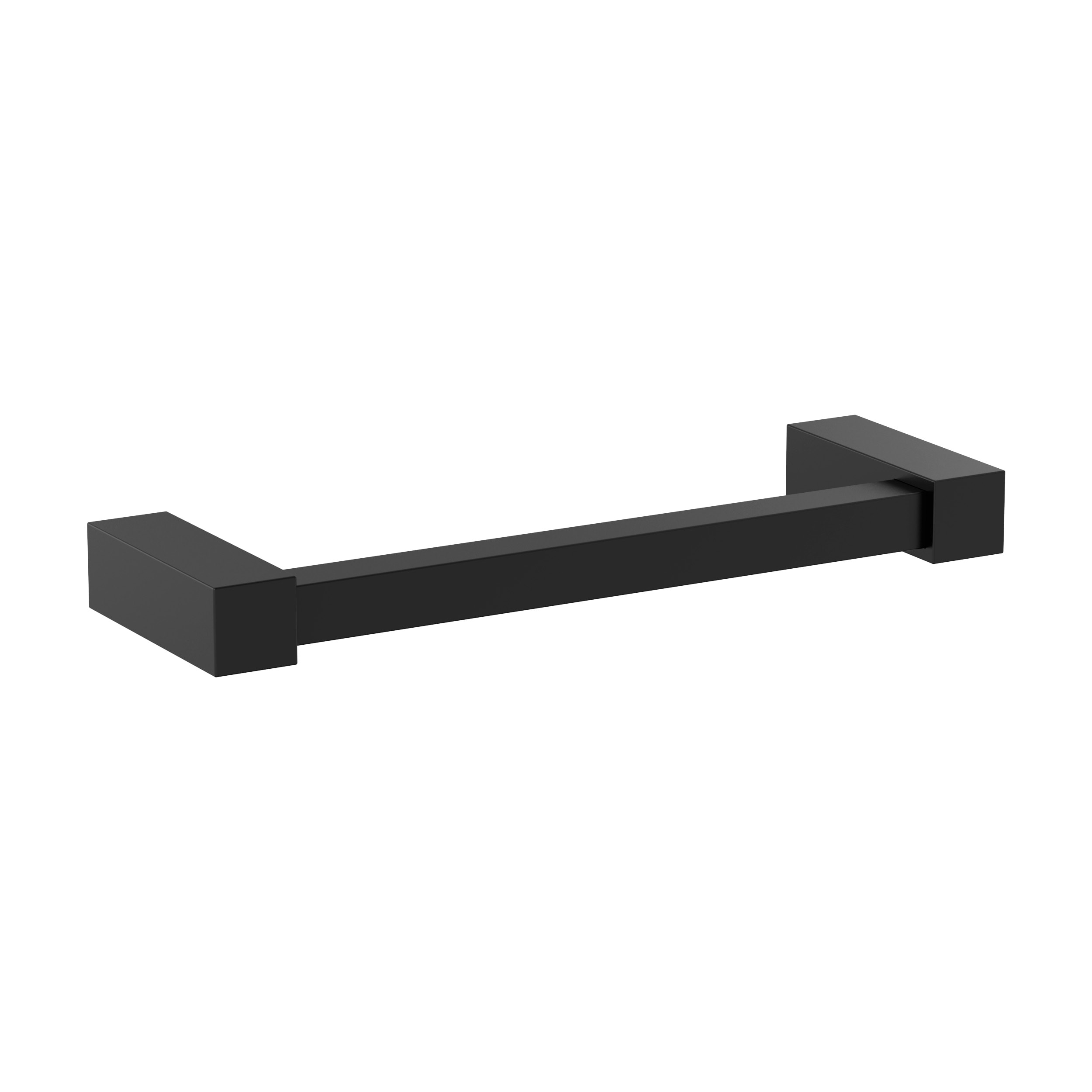 Amerock BH36085MB Monument 8-in Matte Black Wall mount Single Towel Bar