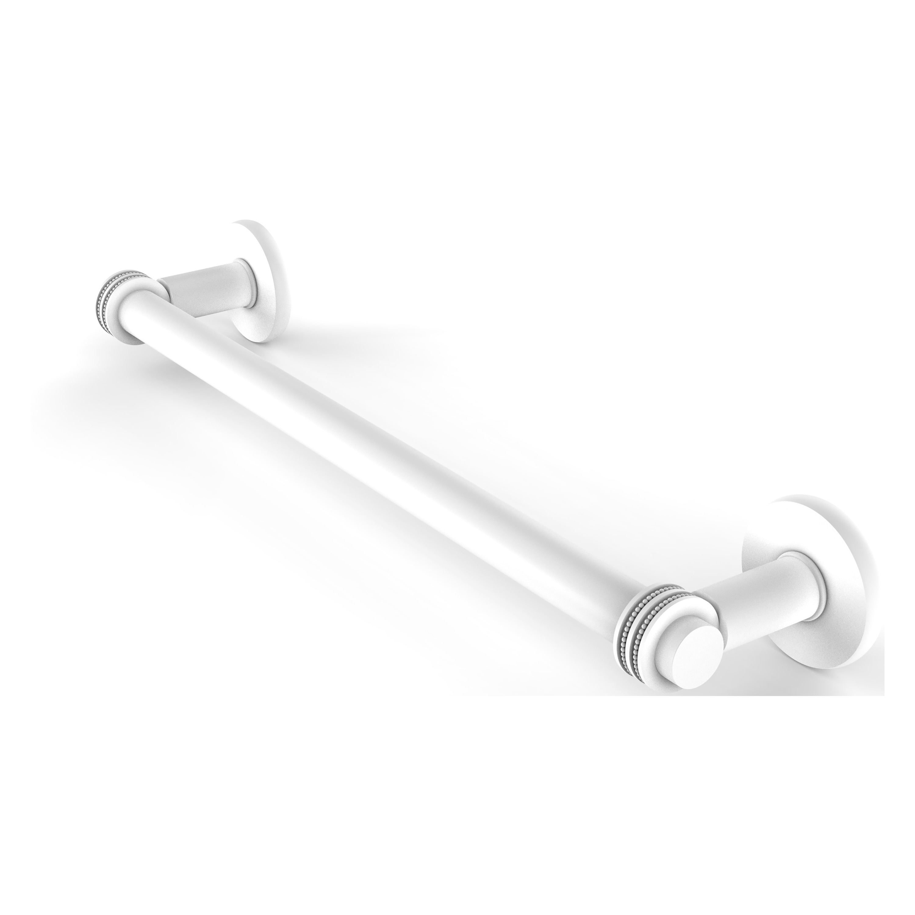Allied Brass 2051D/24-WHM Continental 24-in Matte White Wall mount Single Towel Bar