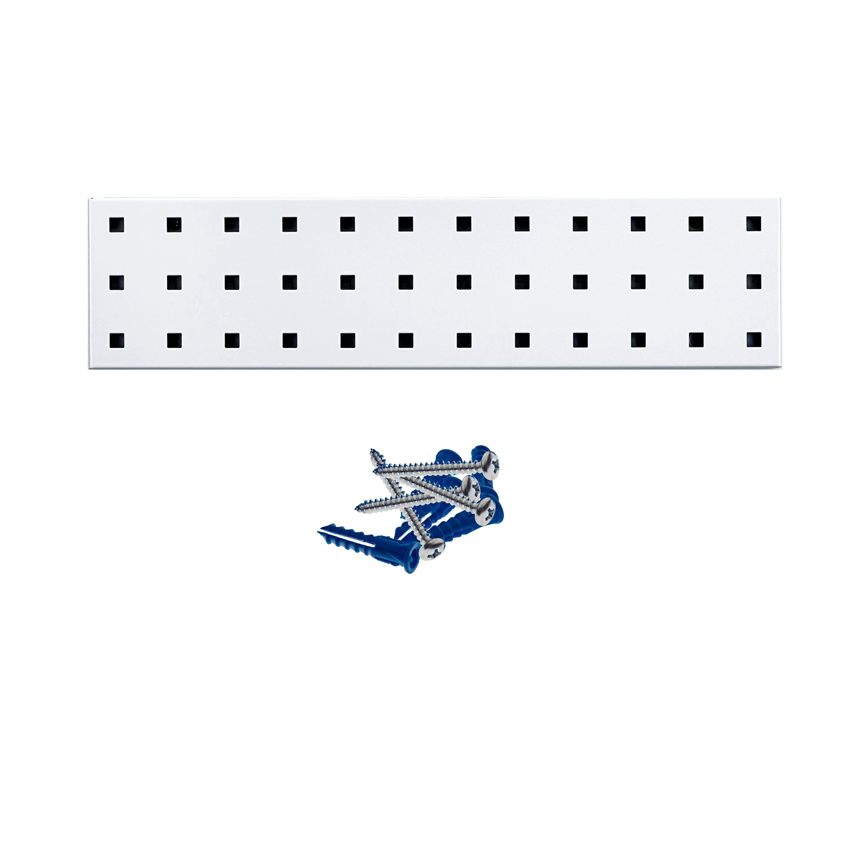 Triton Products LBS-4W LocBoard Steel Pegboard in White 18-in W x 4.5-in H