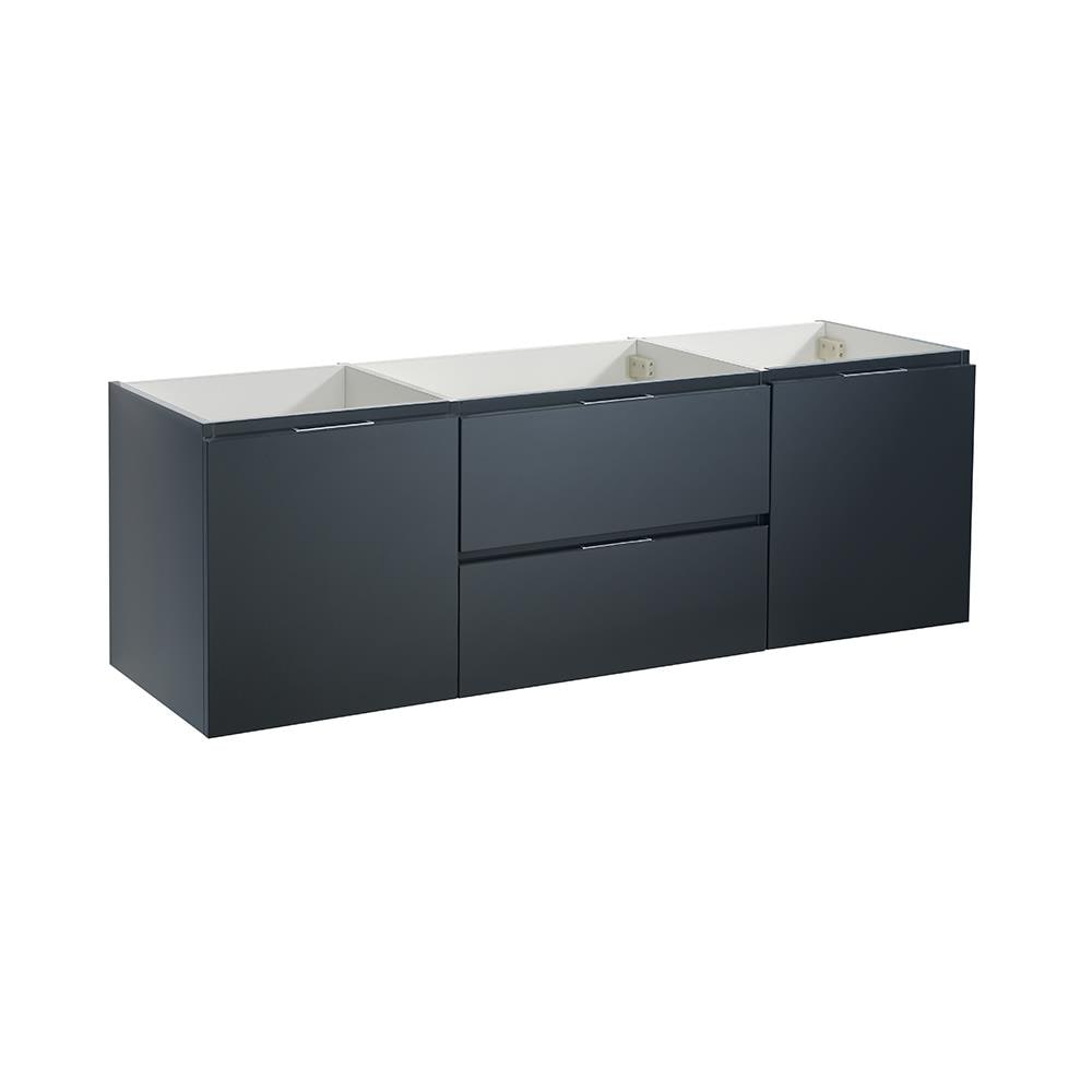 Fresca FCB8360GG Valencia 60-in Dark Slate Gray Bathroom Vanity Base Cabinet without Top