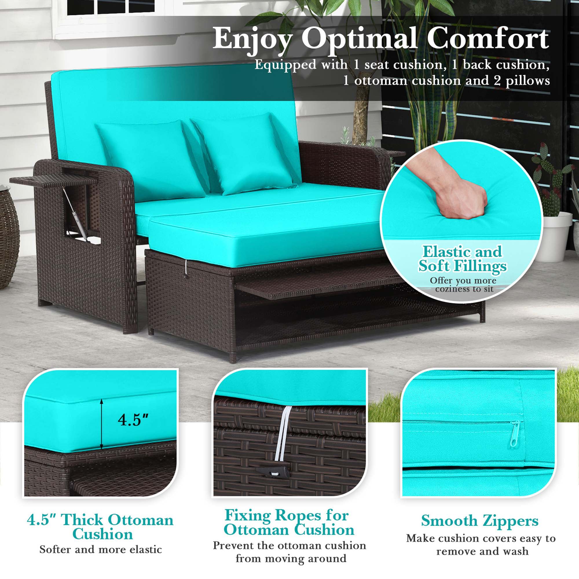 Costway LWS00034 Patio-Sofas-Daybeds - View #6