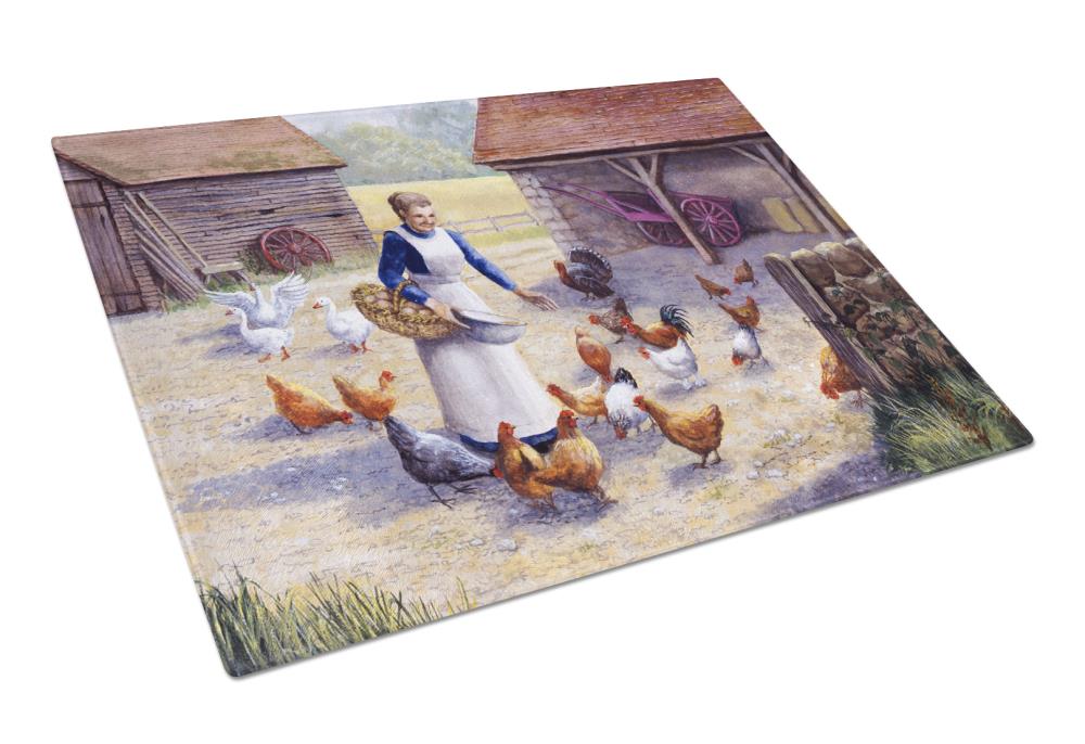 Caroline's Treasures BDBA0352LCB 11.25-in L x 15.75-in W Glass Cutting Board
