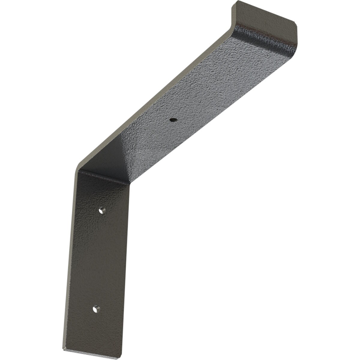 Ekena Millwork BKTM02X10X07TSHGY Steel Truss Shelf 10-in x 2-in x 7.25-in Gray Steel Mounting bracket