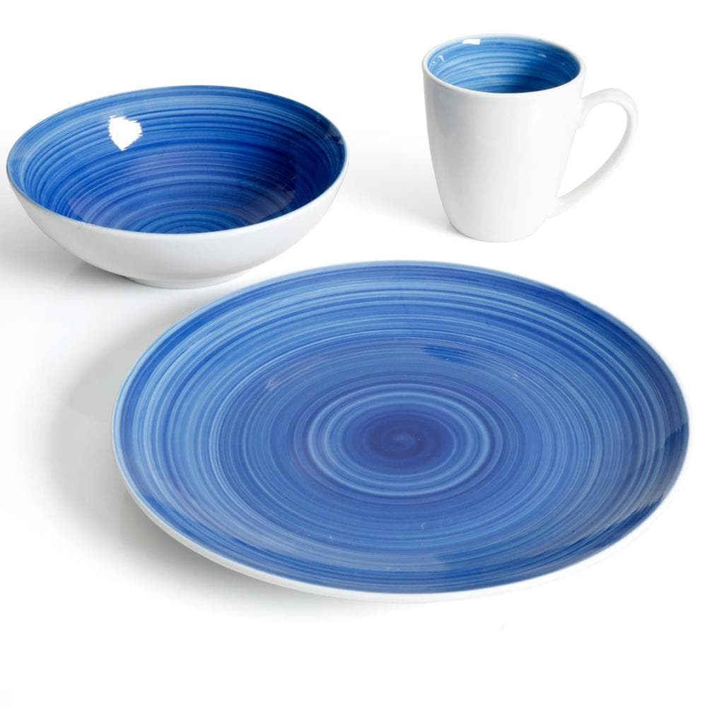 Gibson 12-Piece Ceramic Dinnerware Set, Microwave and Dishwasher Safe ...