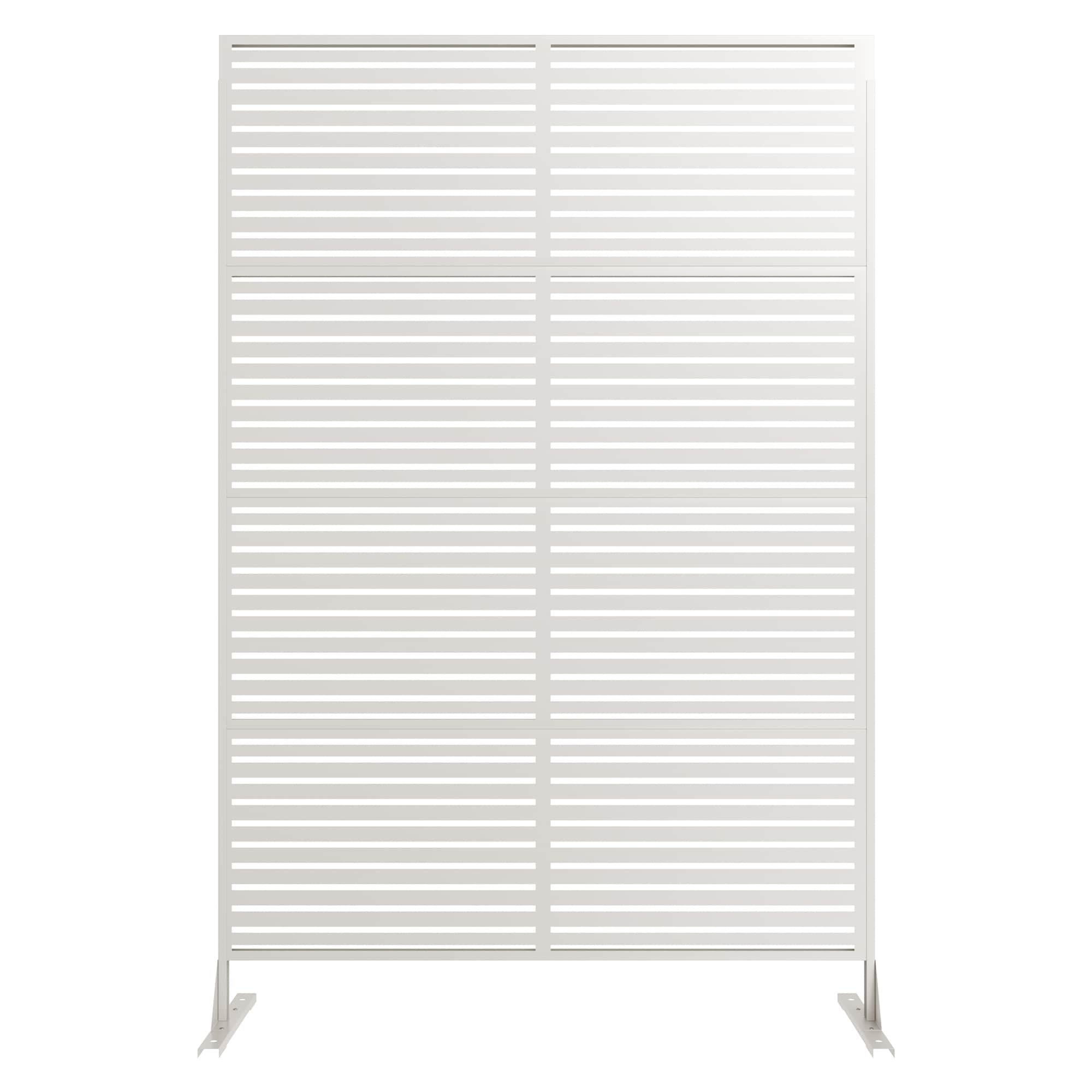 GarveeLife - Metal Privacy Screen 72 in x 47in for Outdoor Freestanding Decorative Privacy Wall P...