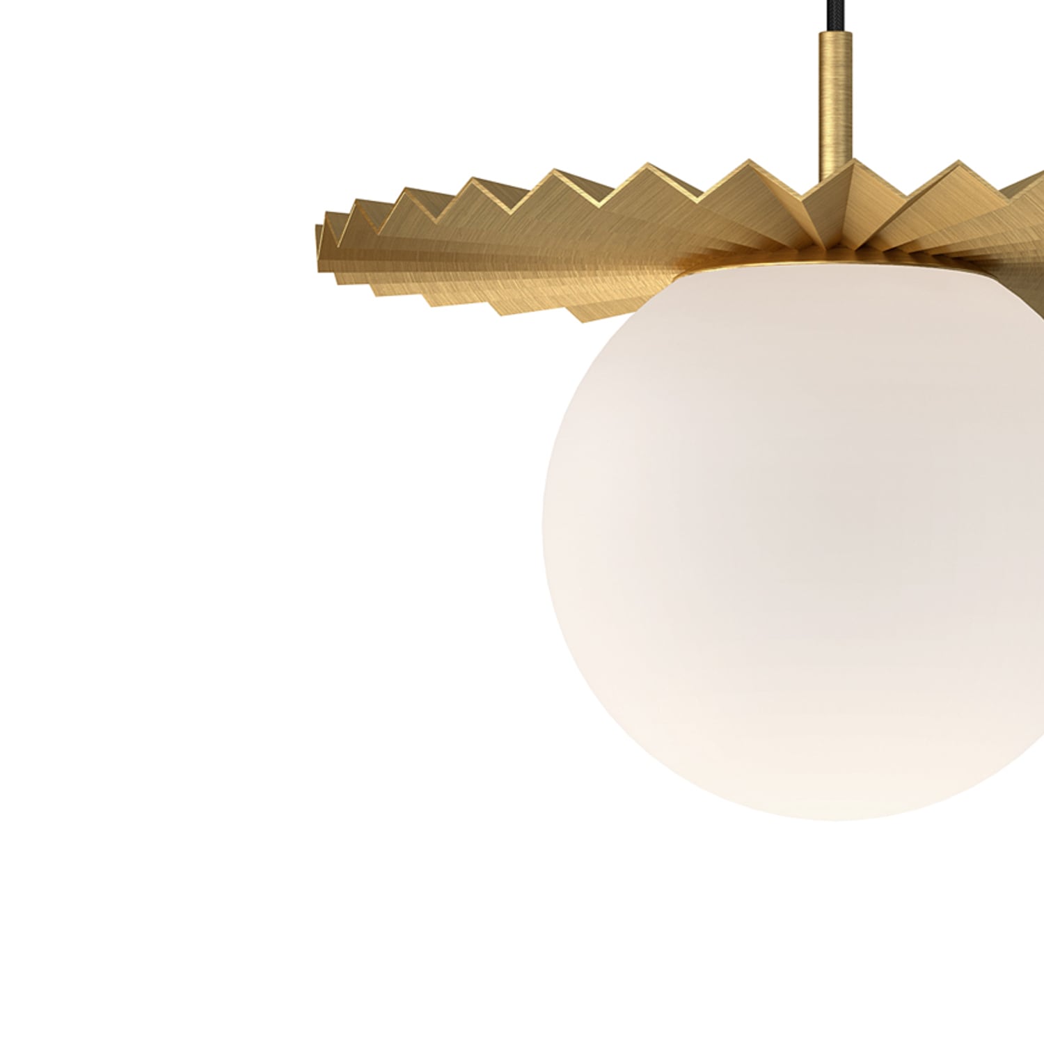 Brushed Gold and Opal Matte Glass Pendant Light