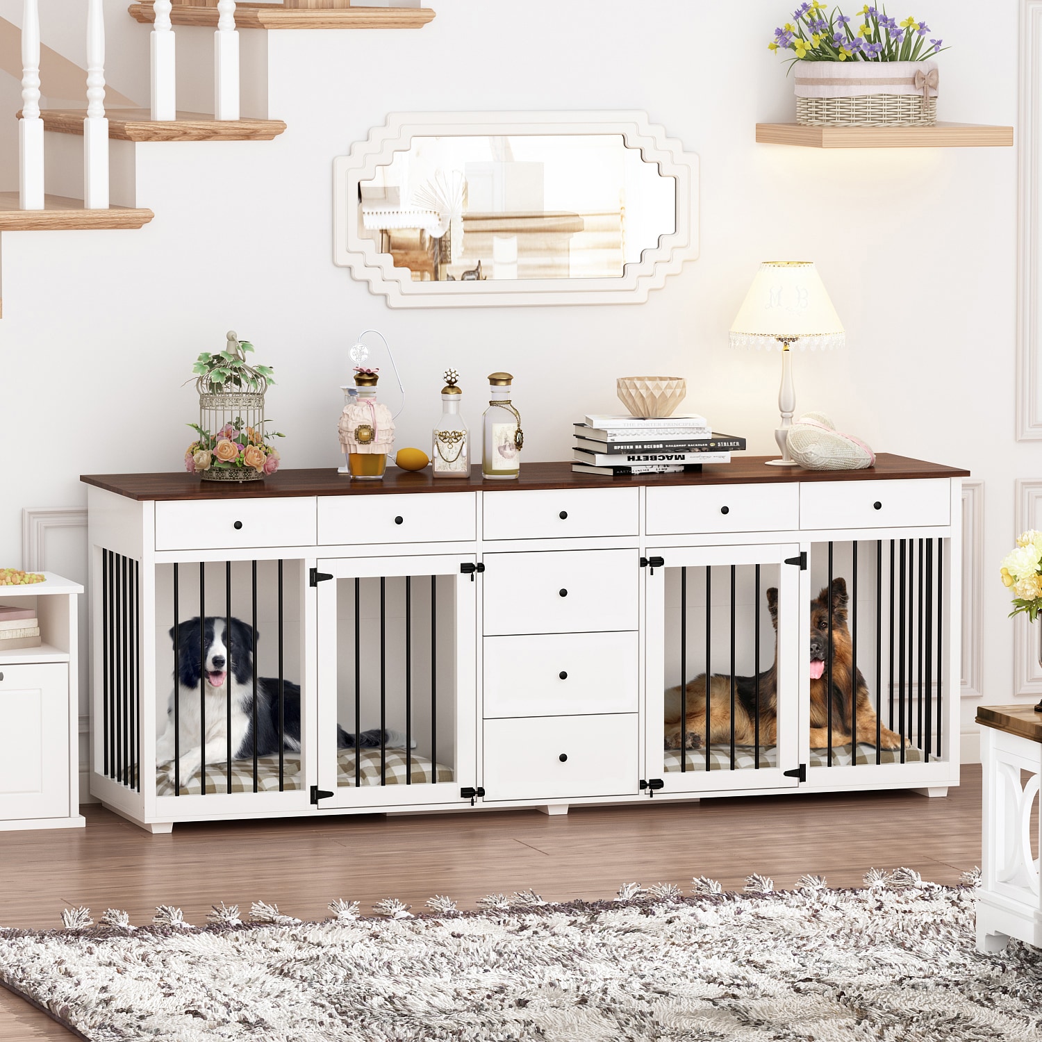 MIDHAM KF150167-01+02 Composite Indoor Large Dog House