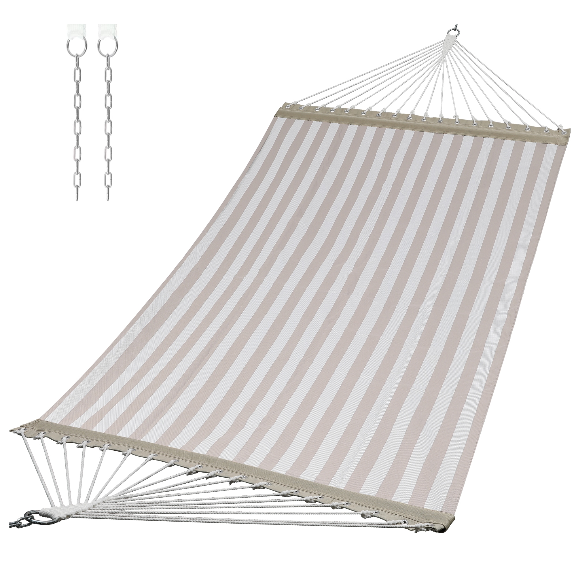 Patio Watcher LS-HK-T4-BEIGE Teslin Hammock Beige stripes Quilted Hammock