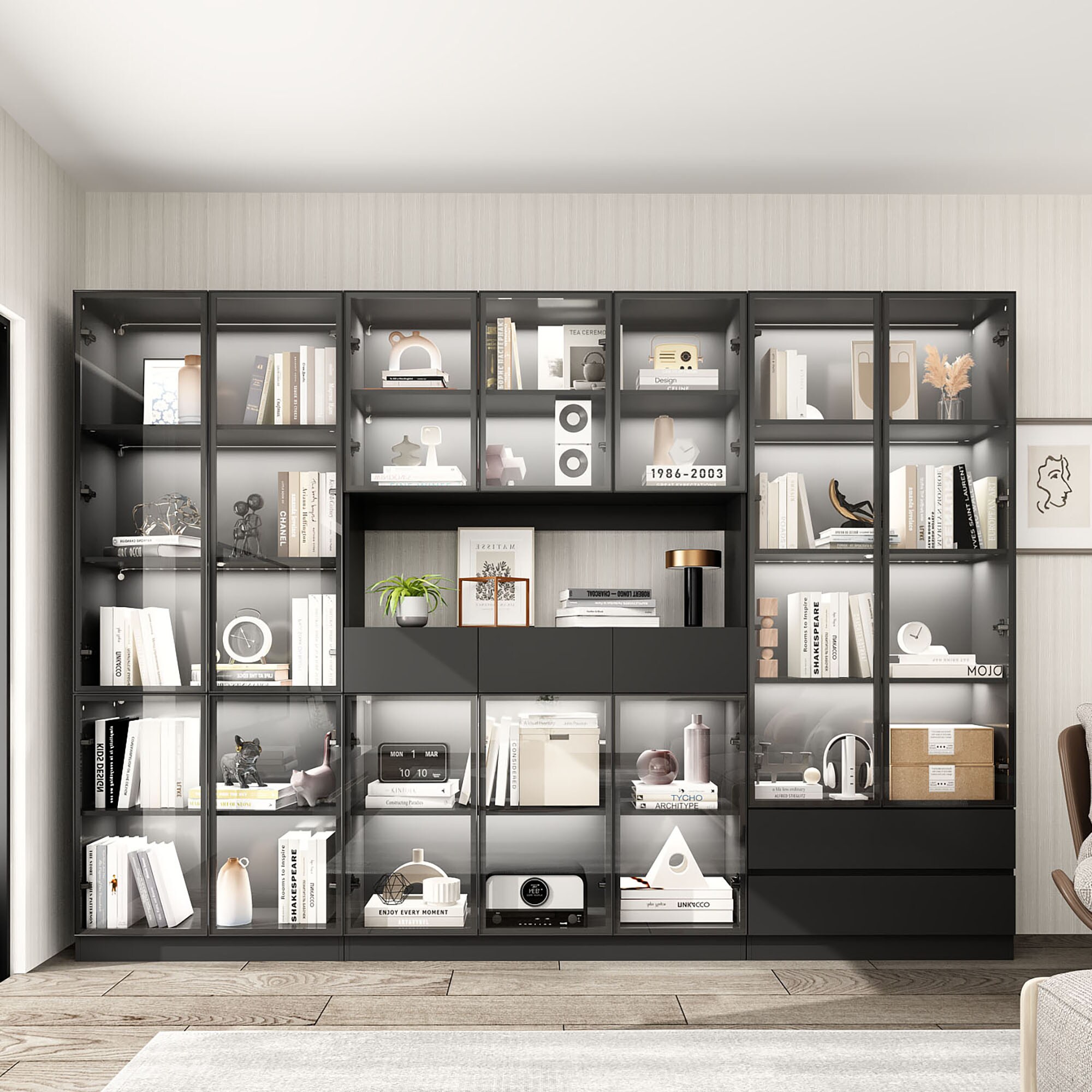 FUFU&GAGA KF020373+374+375L bookcases - View #3