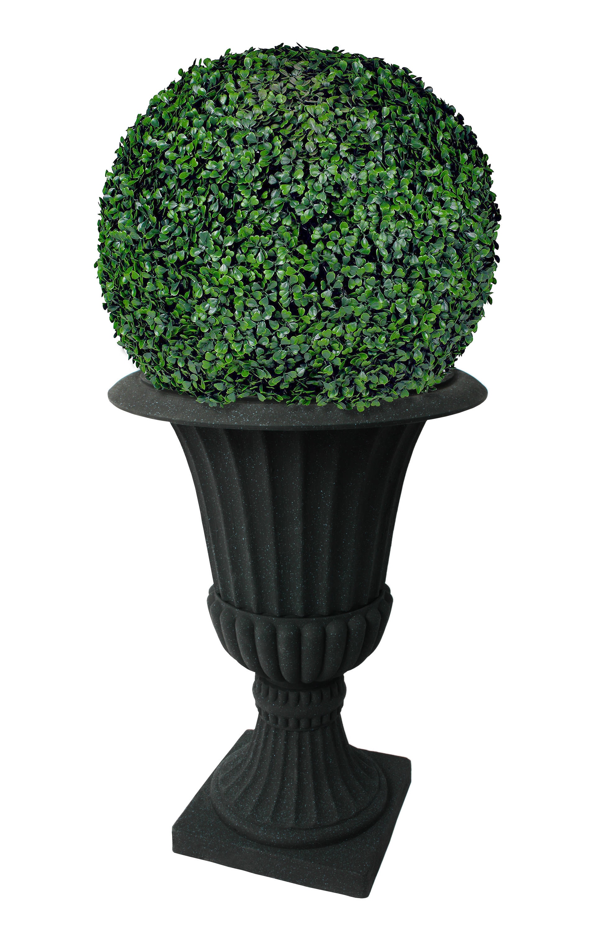 Algreen Products Urn 30-in W Large Black Plastic Indoor/Outdoor Planter ...