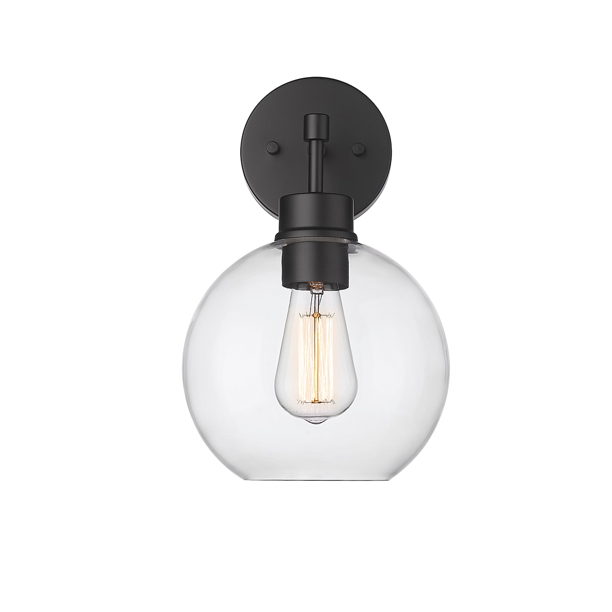 Millennium Lighting 2981-PBK Basin 1 -Light 13.1-in H Matte Black Hardwired Outdoor Wall Light