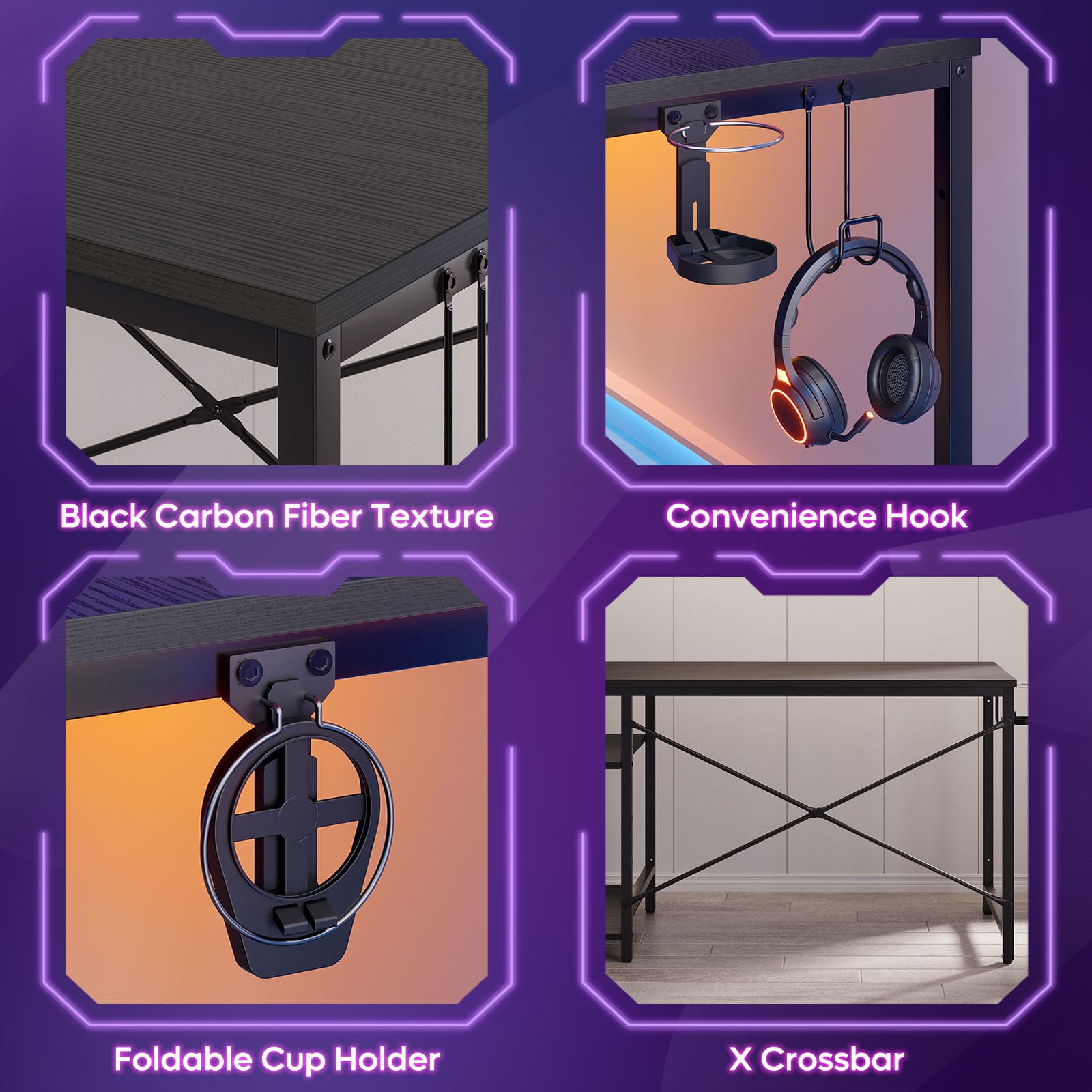 Bestier LOW-H101111D-BLKG desks - View #8