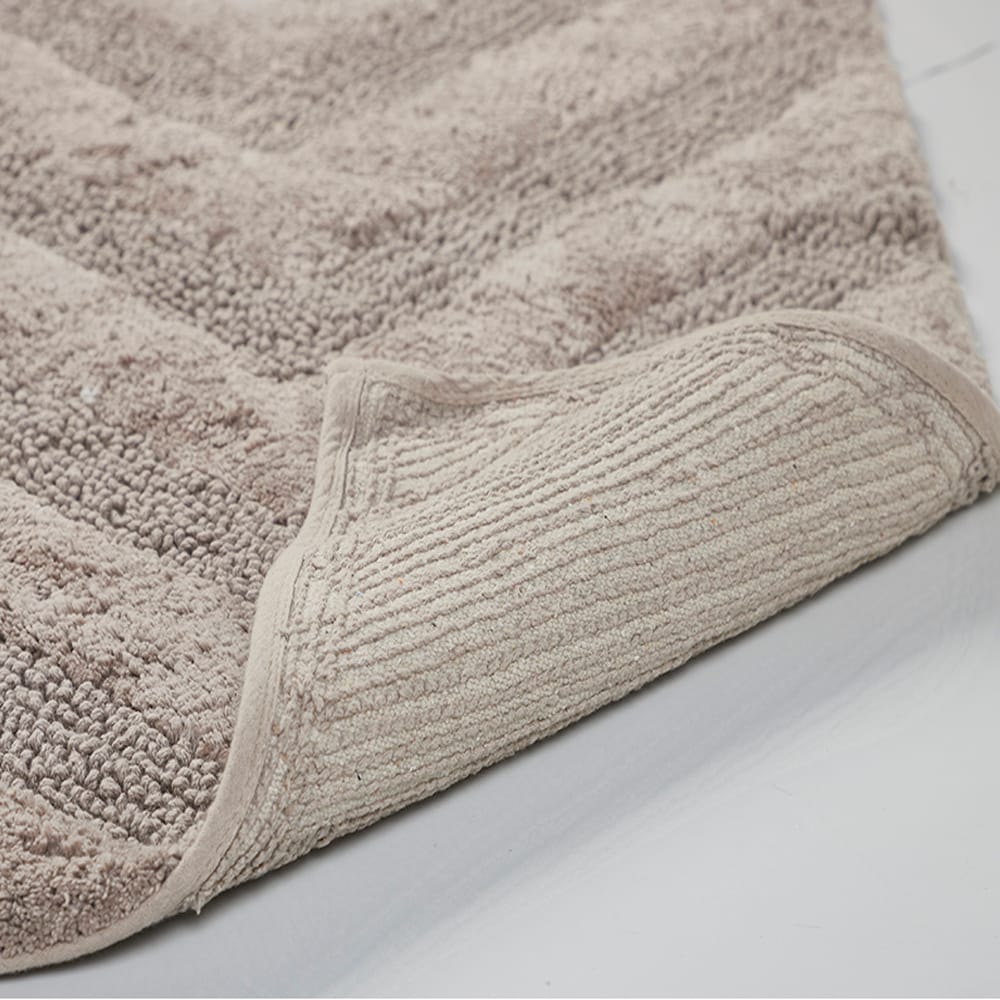 Hugo Beige Cotton Tufted Non-Slip Bath Runner Rug 20" x 60"