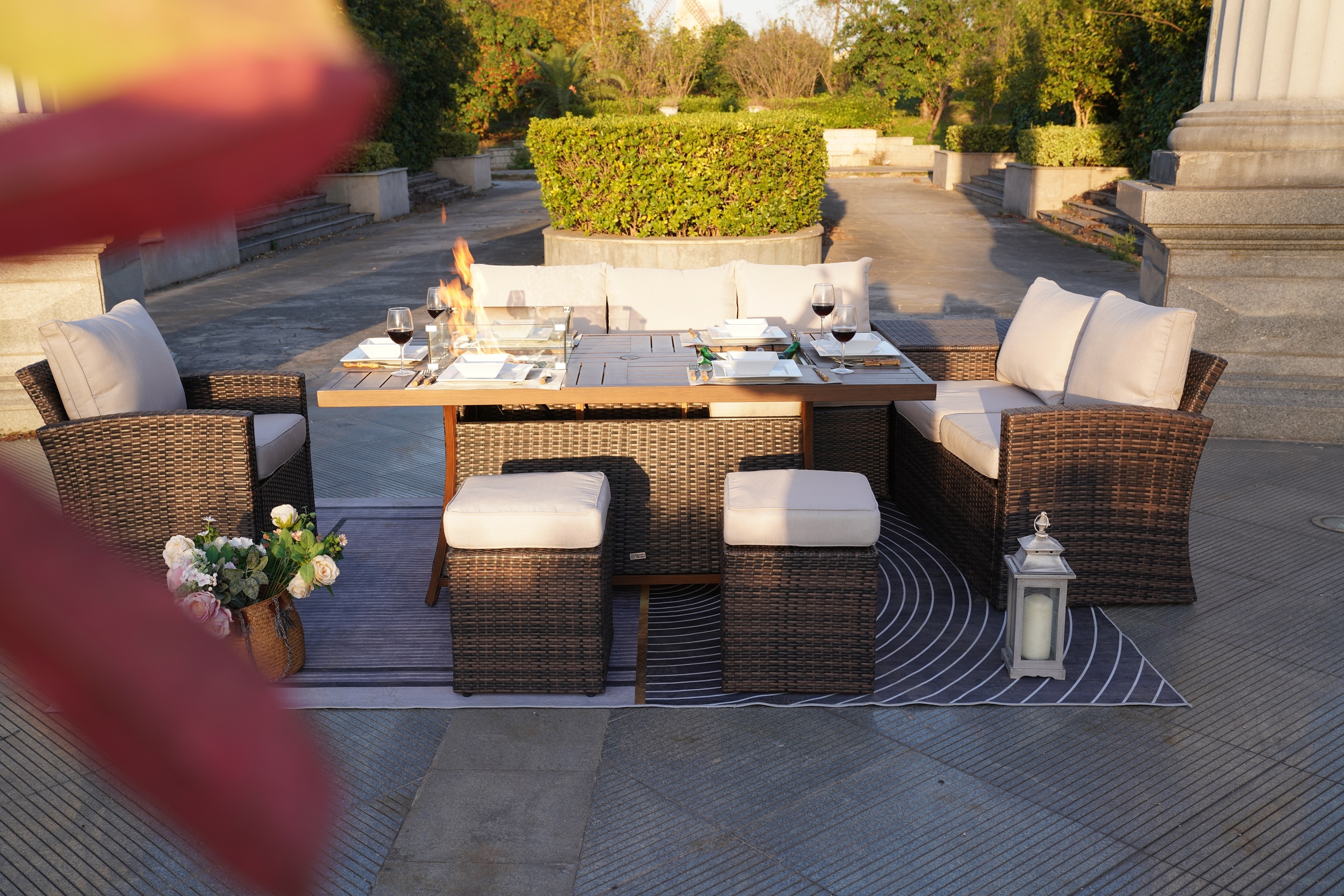 Moda Furnishings 1403B-1106FI-B Patio-Conversation-Sets - View #7