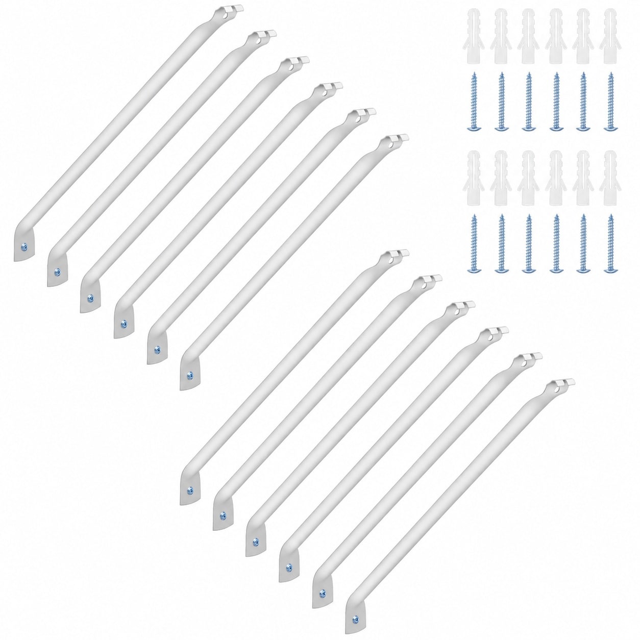 Aoibox  12 Pack 12 Inch Wire Shelf Support Brackets with Anchors and Screws for Closet and Wardrobe Storage
