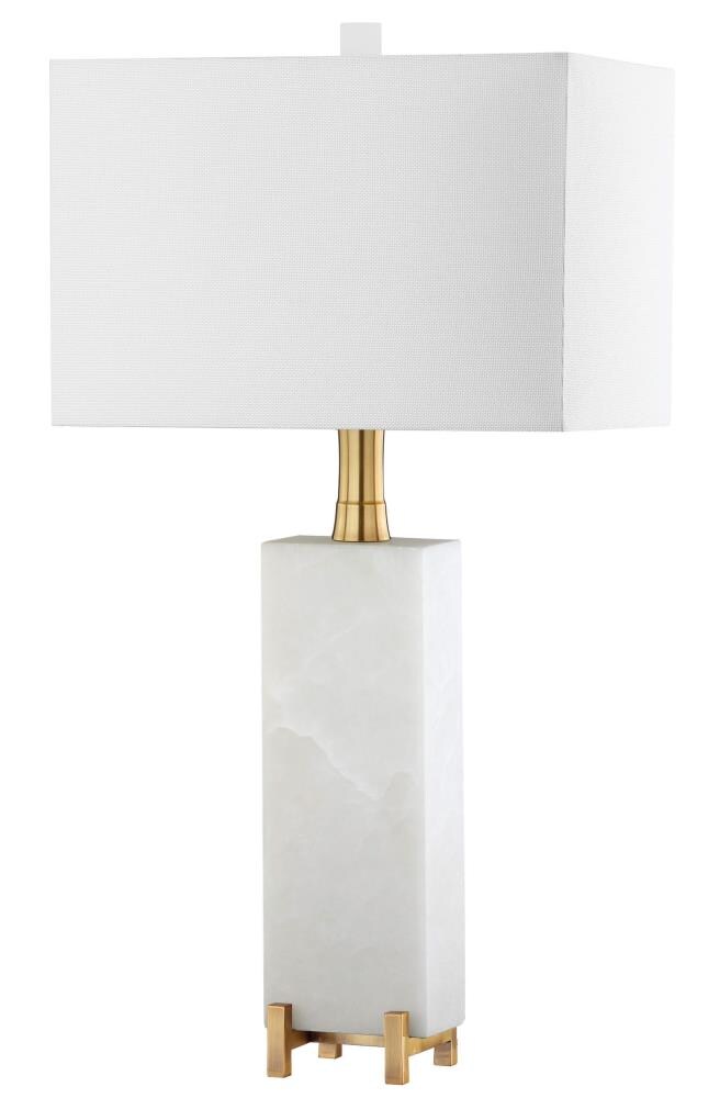 Safavieh Sloane 30-in White LED Rotary Socket Table Lamp with Fabric ...