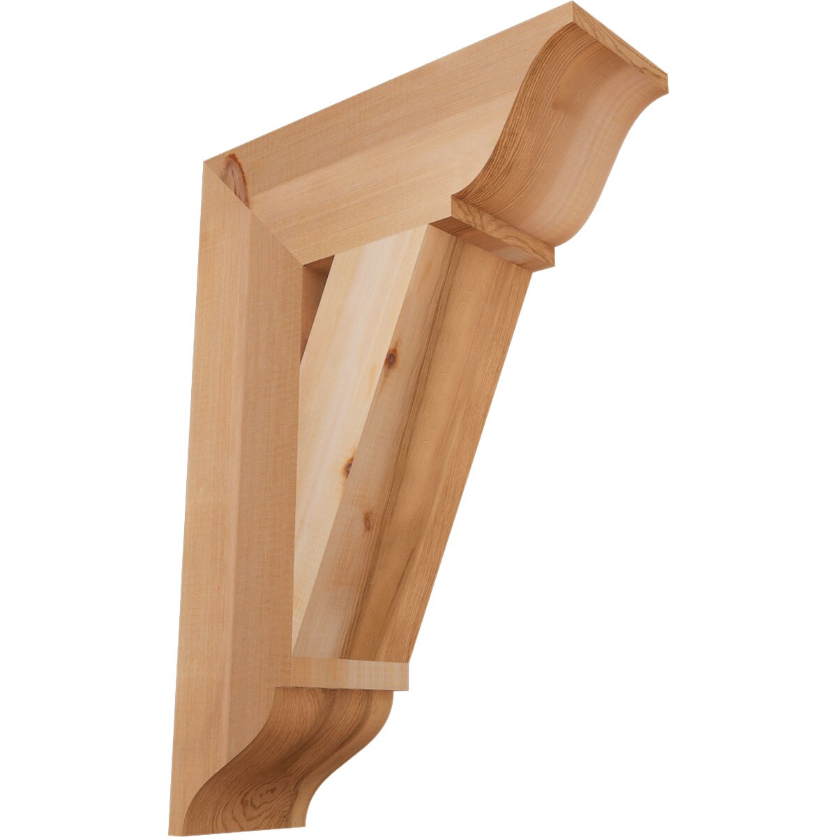 Ekena Millwork BKT06X18X26TRA01SWR Traditional traditional smooth 5-1/2-in x 18-in x 26-in Western red cedar Brown Wood Standard bracket