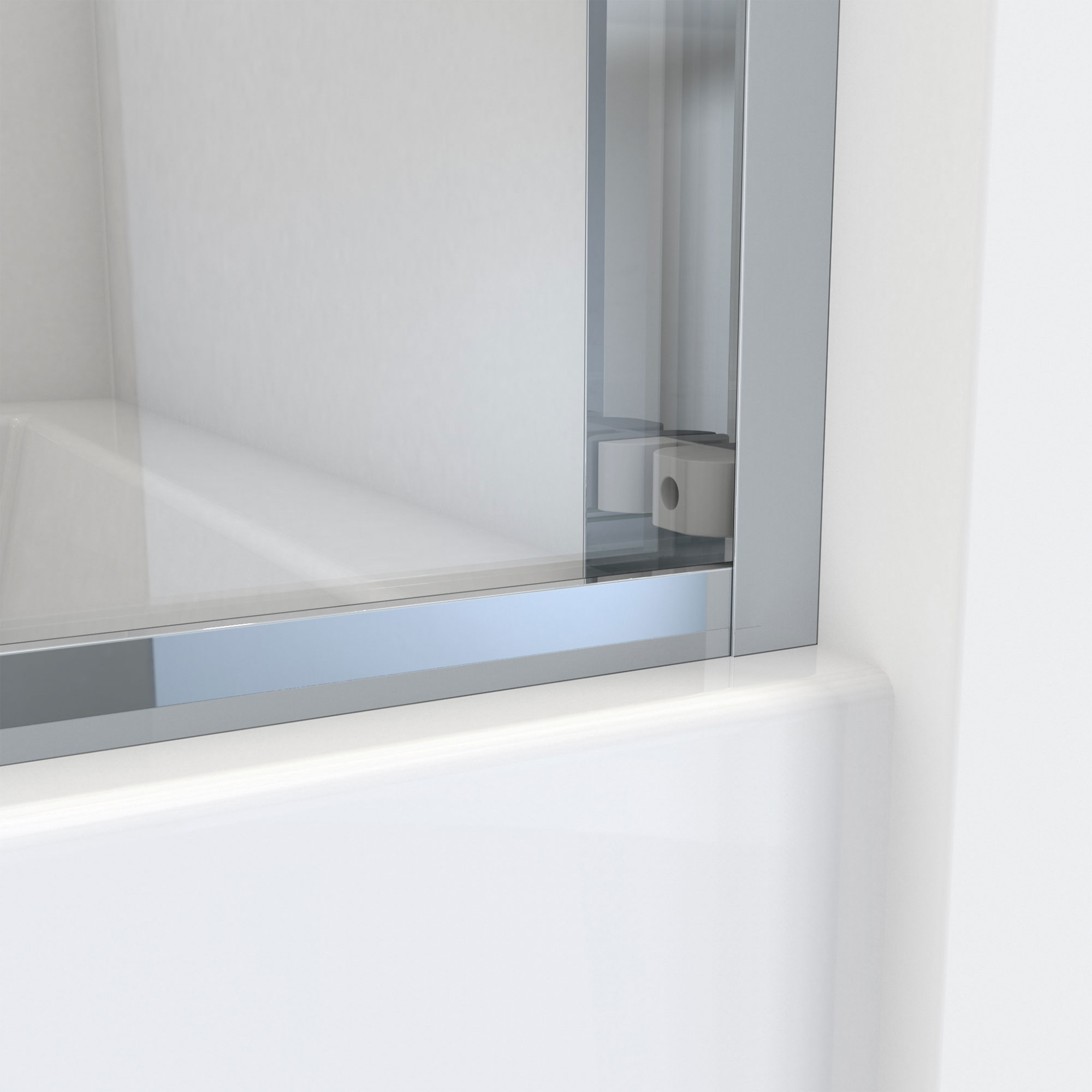 Essence-H 56-60" Chrome Semi-Frameless Sliding Tub Door