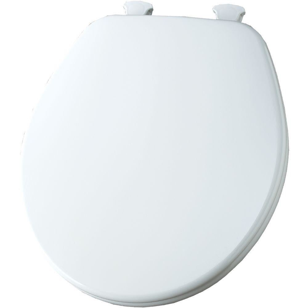 Church 730660 Wood White Round Toilet Seat