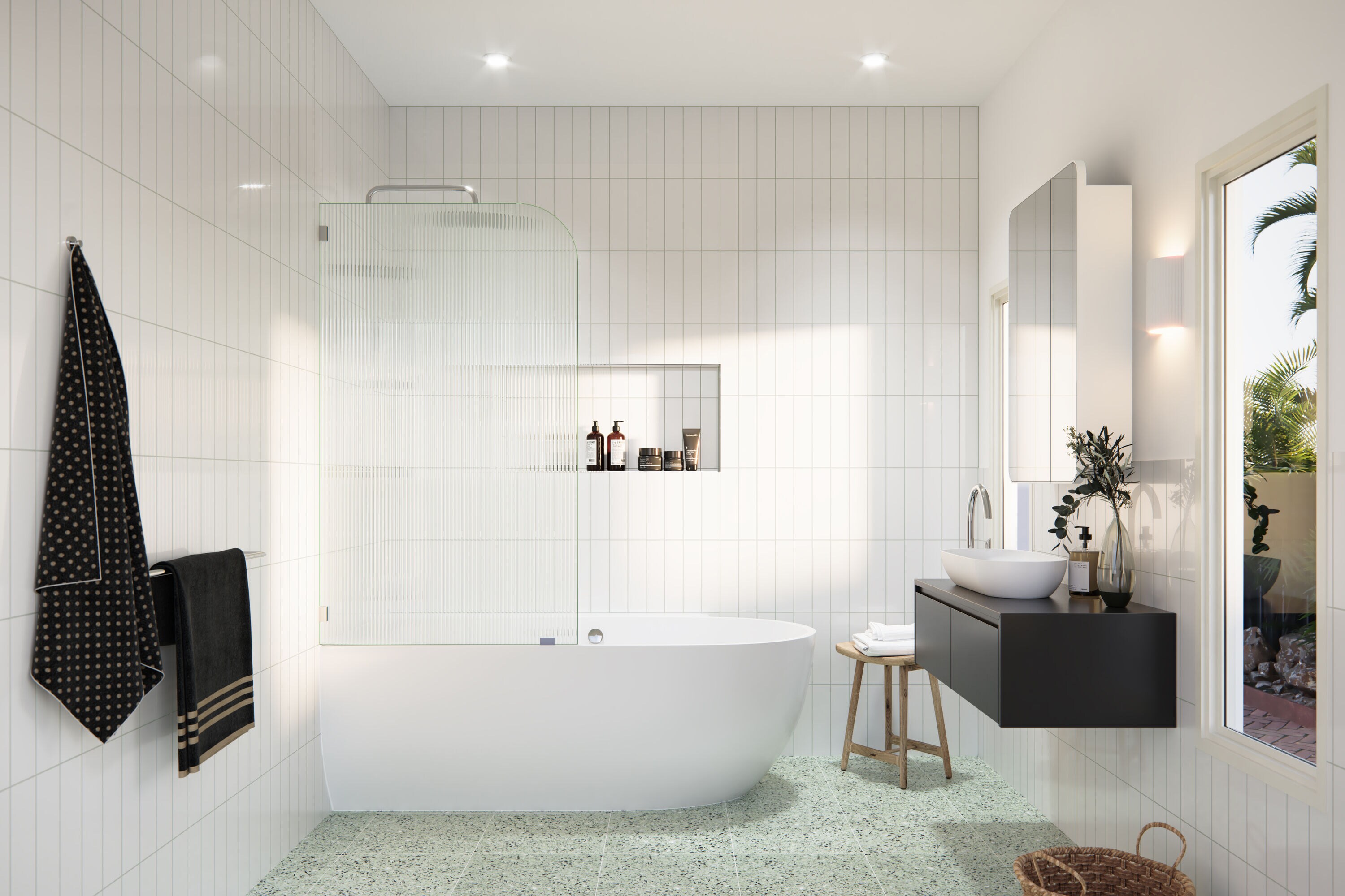 Glass Warehouse B-FL-RAD-34-L-CH Shower-Doors - View #2