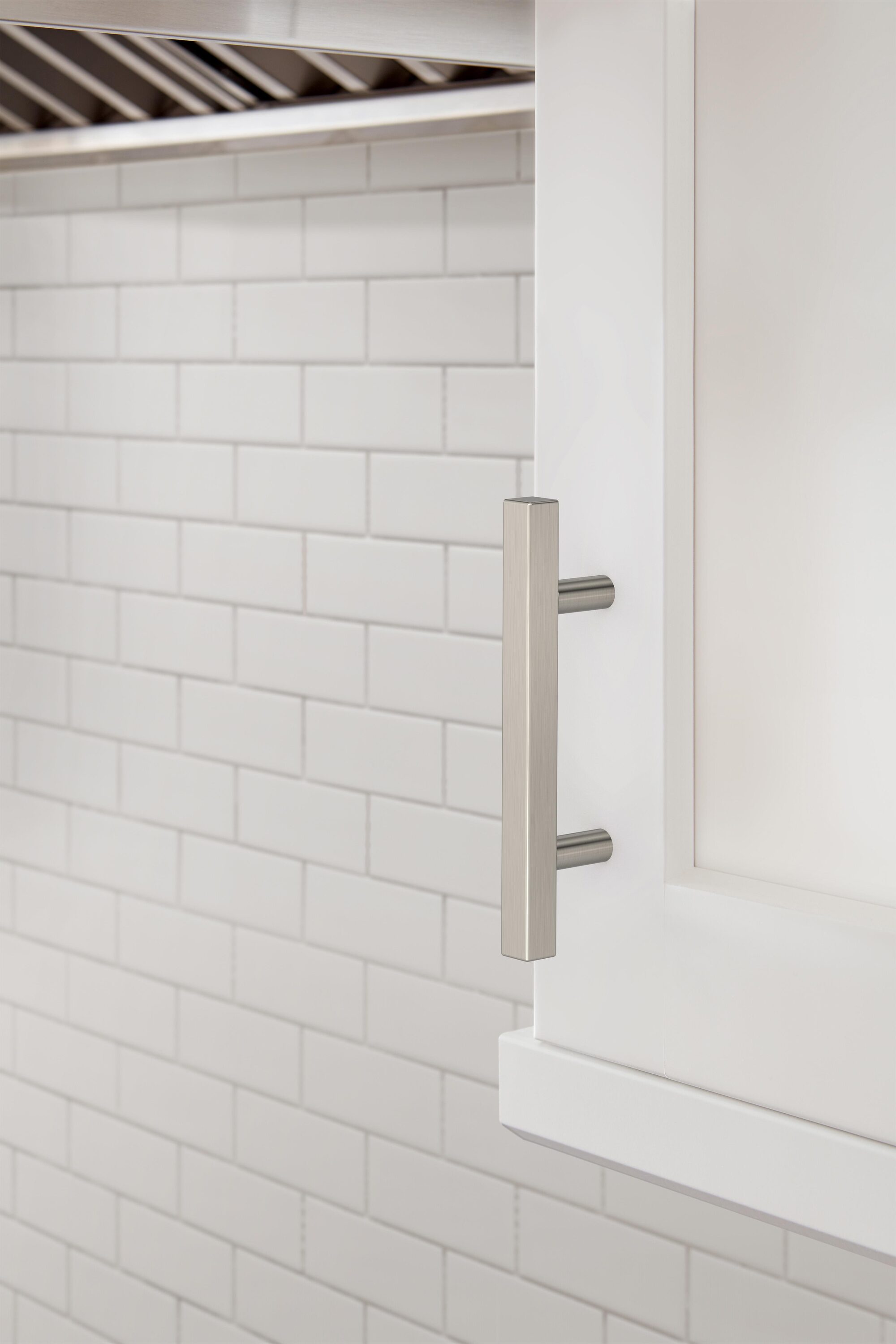 Satin Nickel 3" Square Bar Cabinet Pulls, 10 Pack