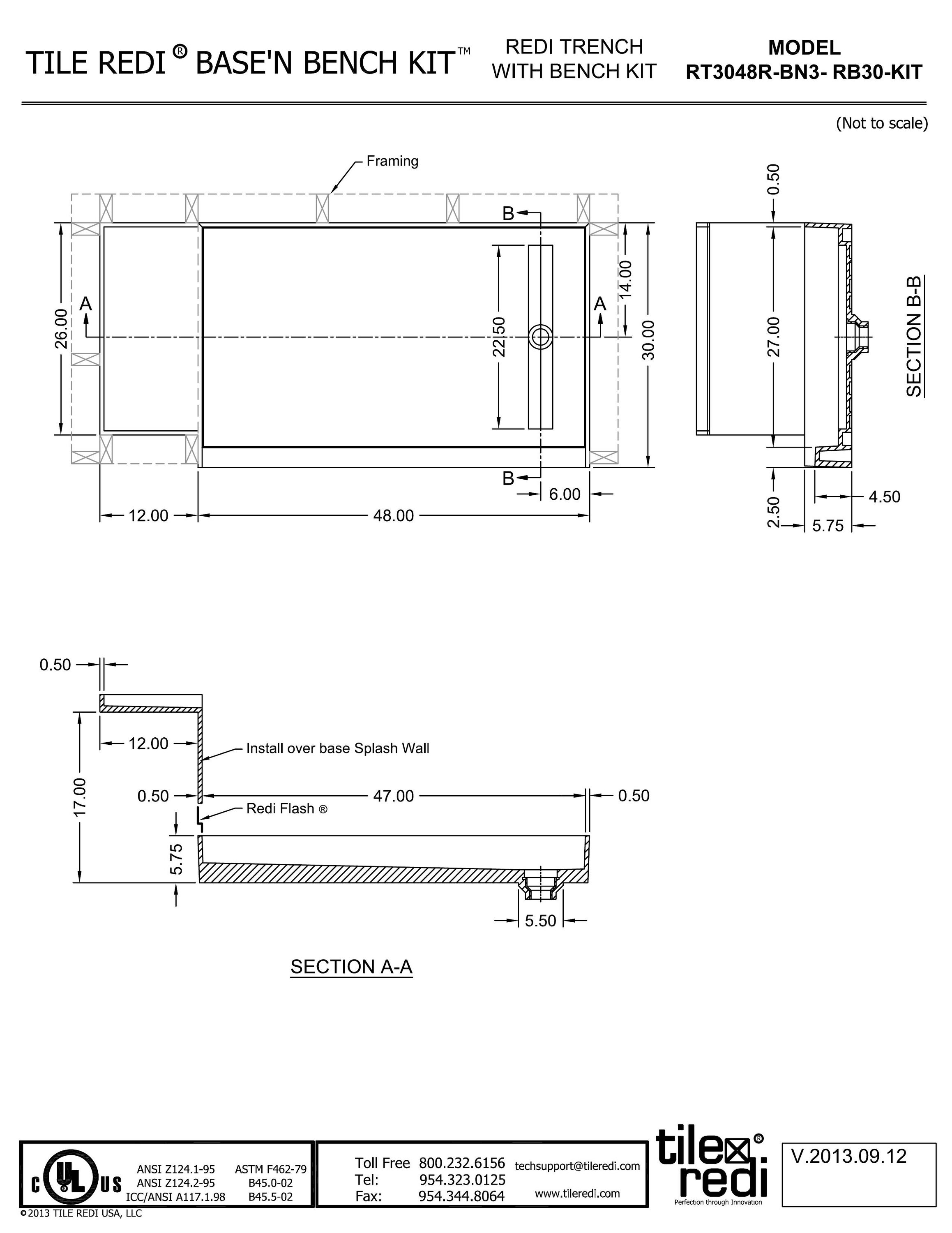 Tile Redi RT3048R-BN3-RB30KIT Shower-Floors - View #9