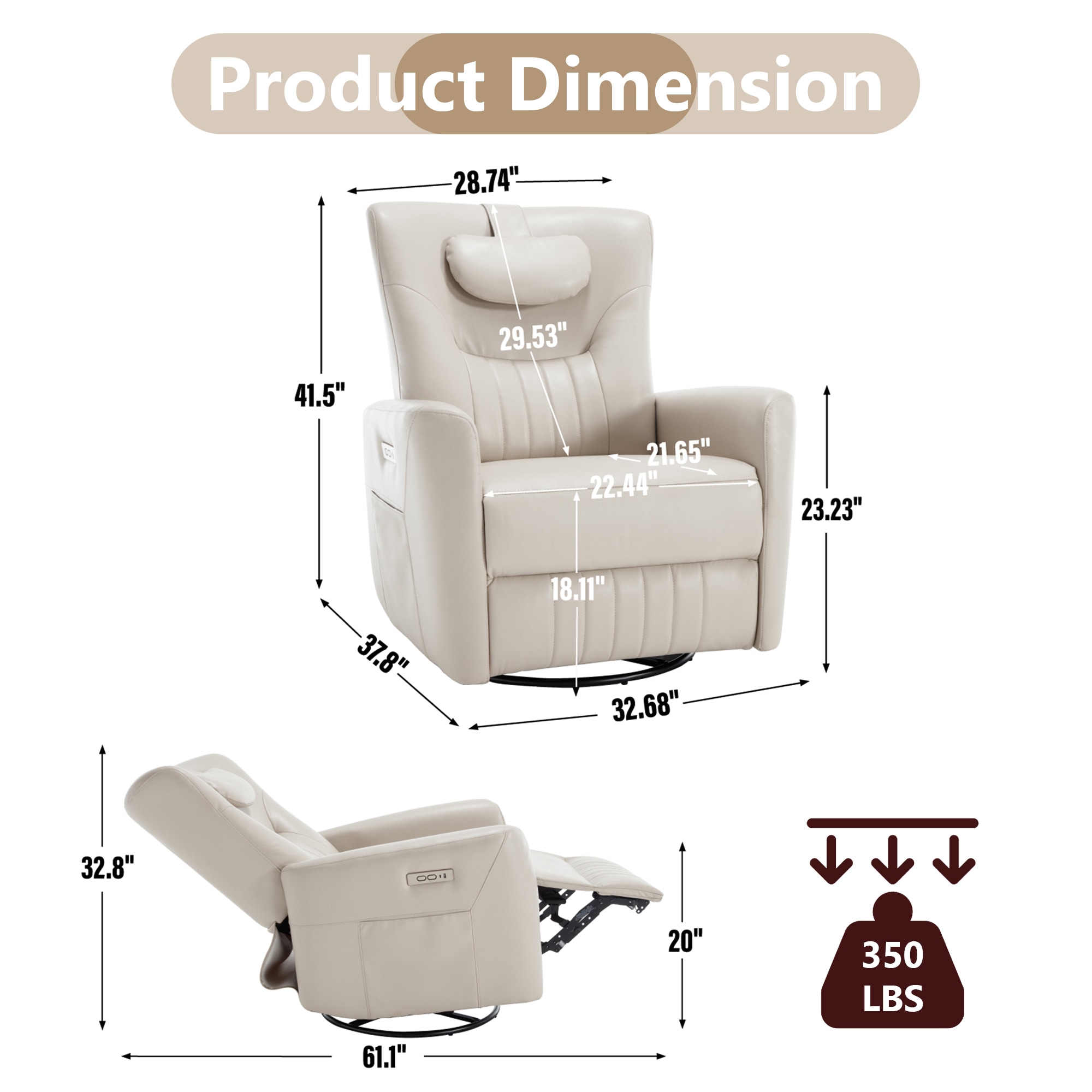 Boyel Living BL-CM808BE recliners - View #3