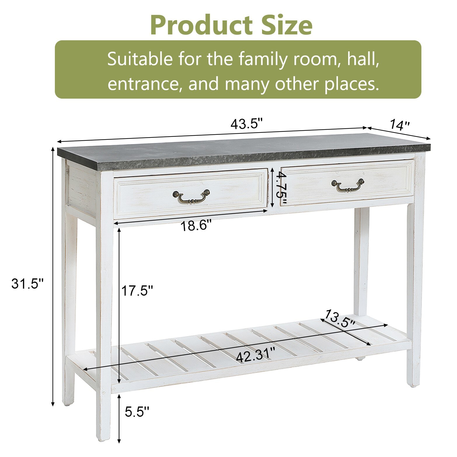 LuxenHome WHIF365 Console-Sofa-Tables - View #14