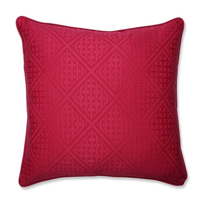 Pillow Perfect Paragon Raspberry 24-1/2-in x 24-1/2-in Multi Polyester ...