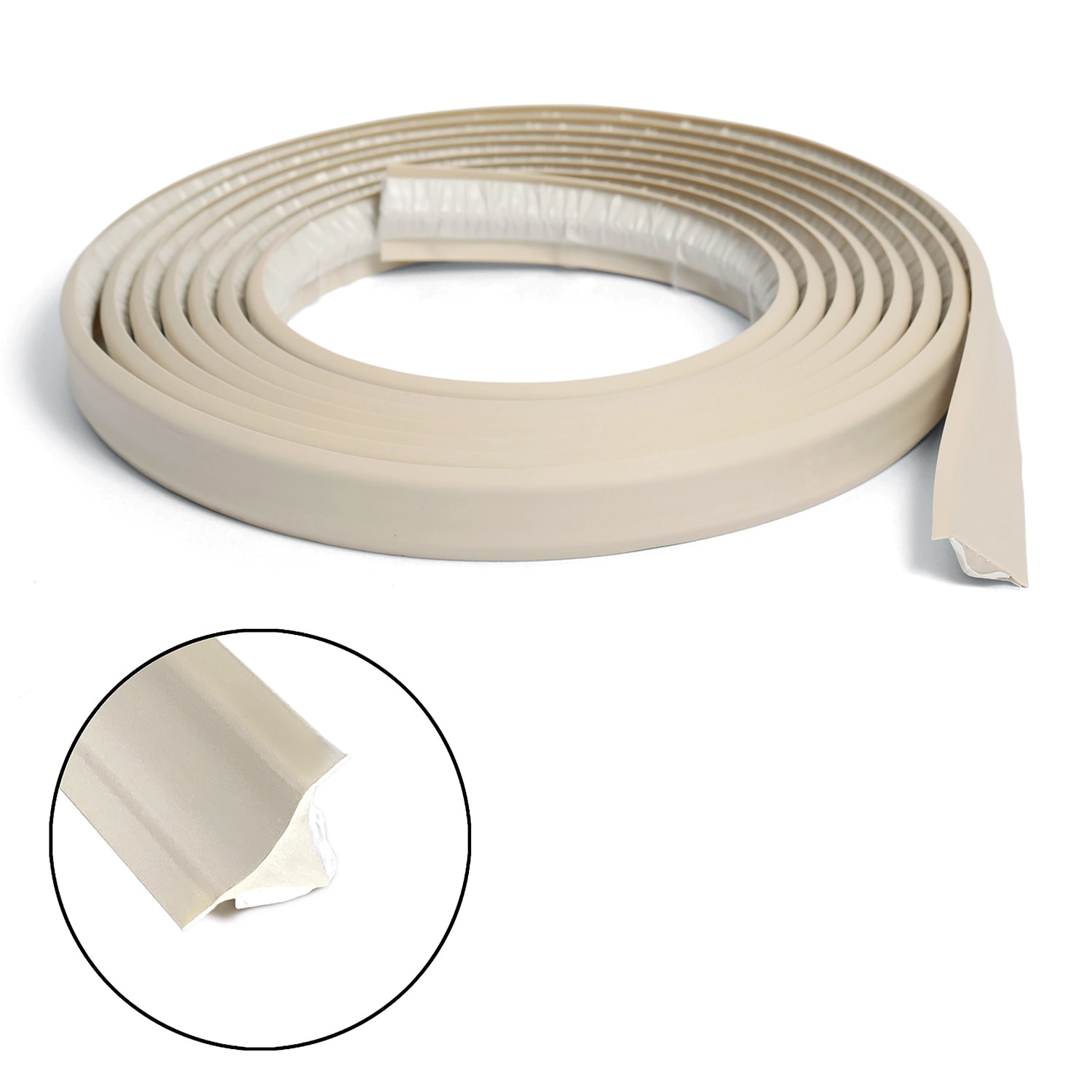 Magic White Shower Caulk Strip - Pre-shaped, Flexible Trim with Butyl  Adhesive - Mildew Resistant - Easy Alternative to Regular Caulk in the  Caulk Strips department at