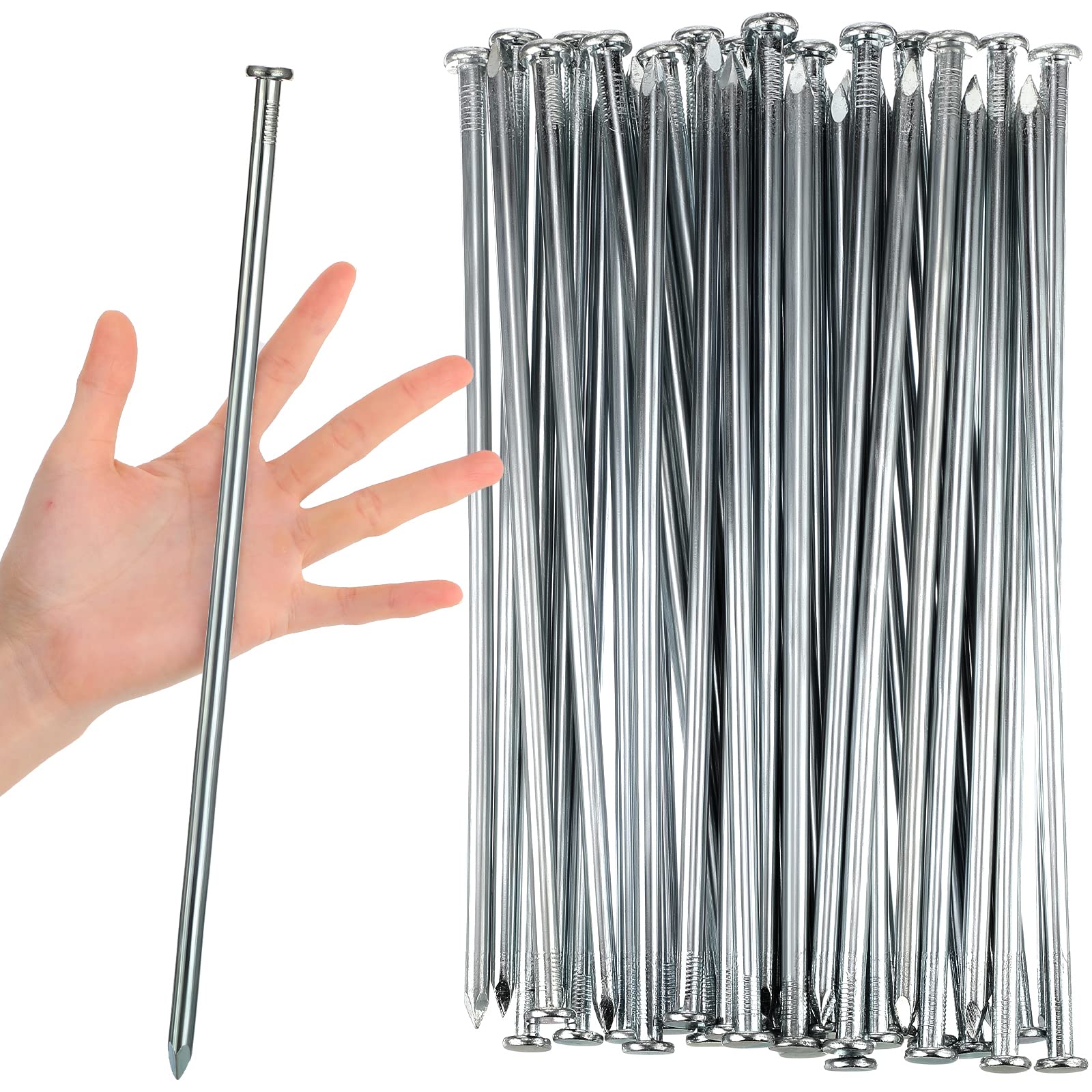 Afoxsos  Metal Heavy Duty Stakes Landscape Anchoring Spikes for Garden Edging Artificial Turf and Pavers 60 Pieces durable home and garden
