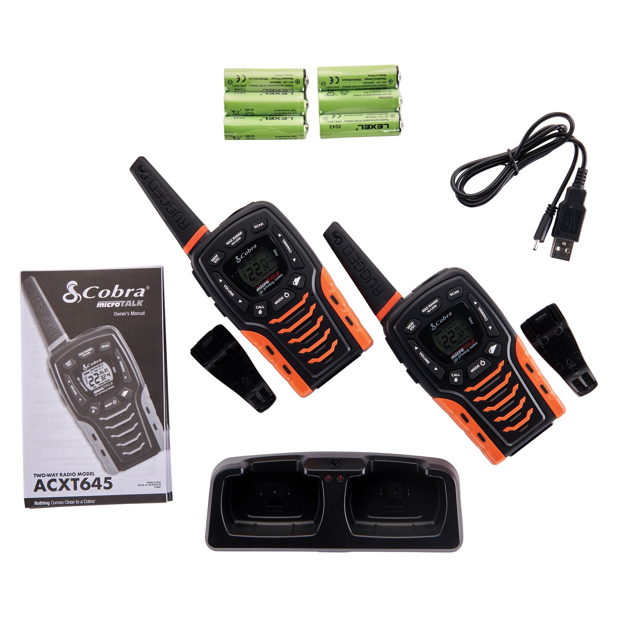 Cobra 35-Mile Waterproof Outdoor Walkie Talkie Radios 2-Pack ACXT645 offers BRAND NEW