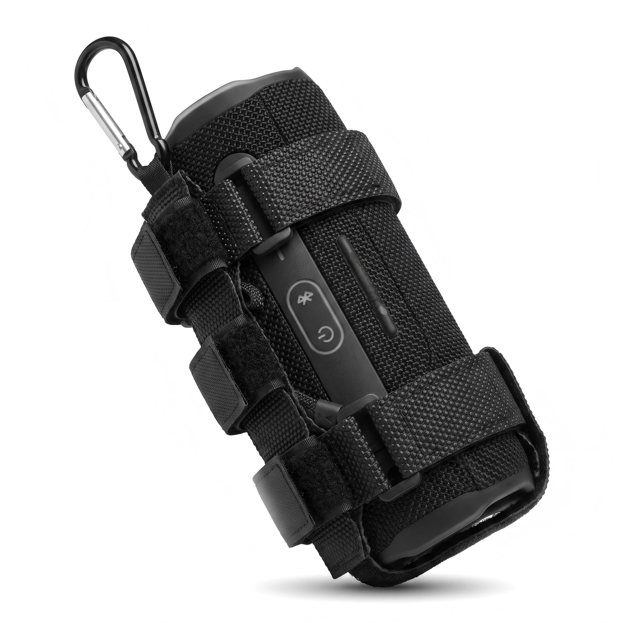 JVFCXXV  Adjustable Portable Speaker Strap Mount for Golf Cart Bike UTV ATV Scooter and Boat Waterproof Holder with Carabiner Fits Most Five to