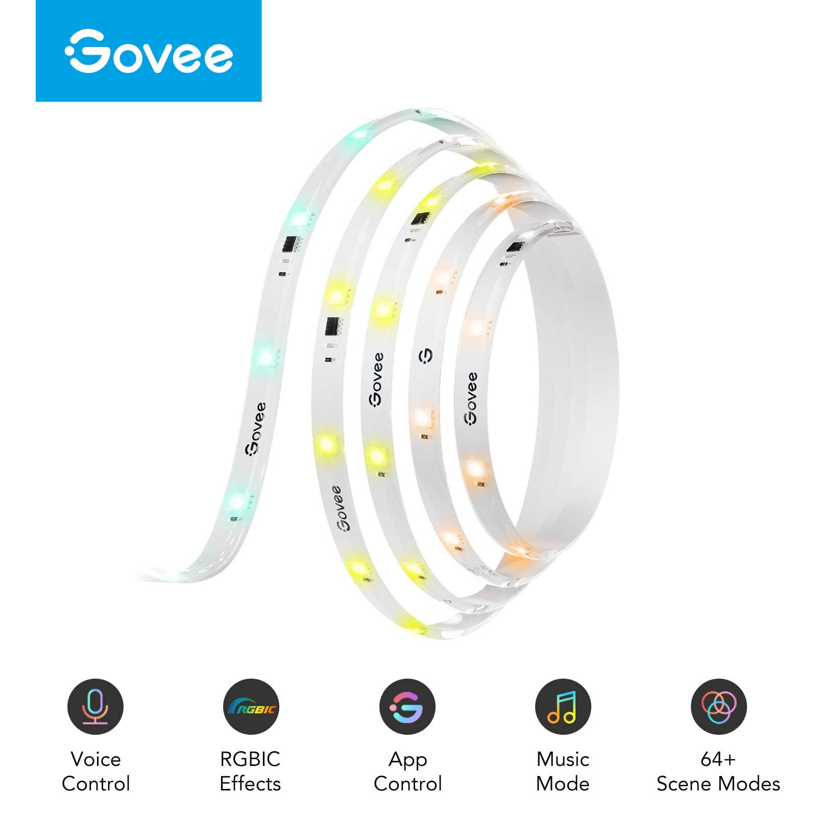 Govee 49.2 Ft. Wi-fi Rgbic Led Strip Light