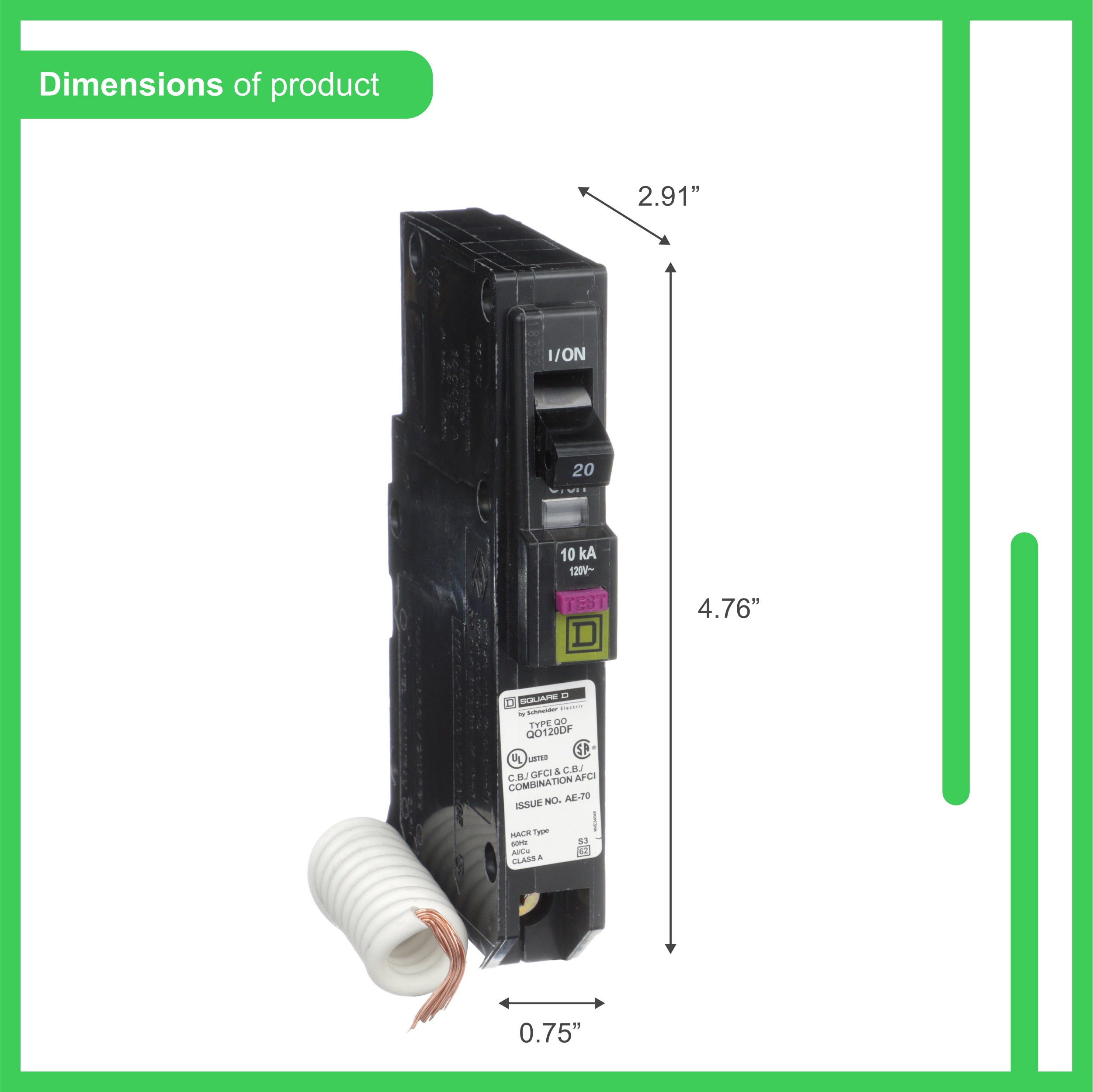 Square D QO120DFC Circuit-Breakers - View #3