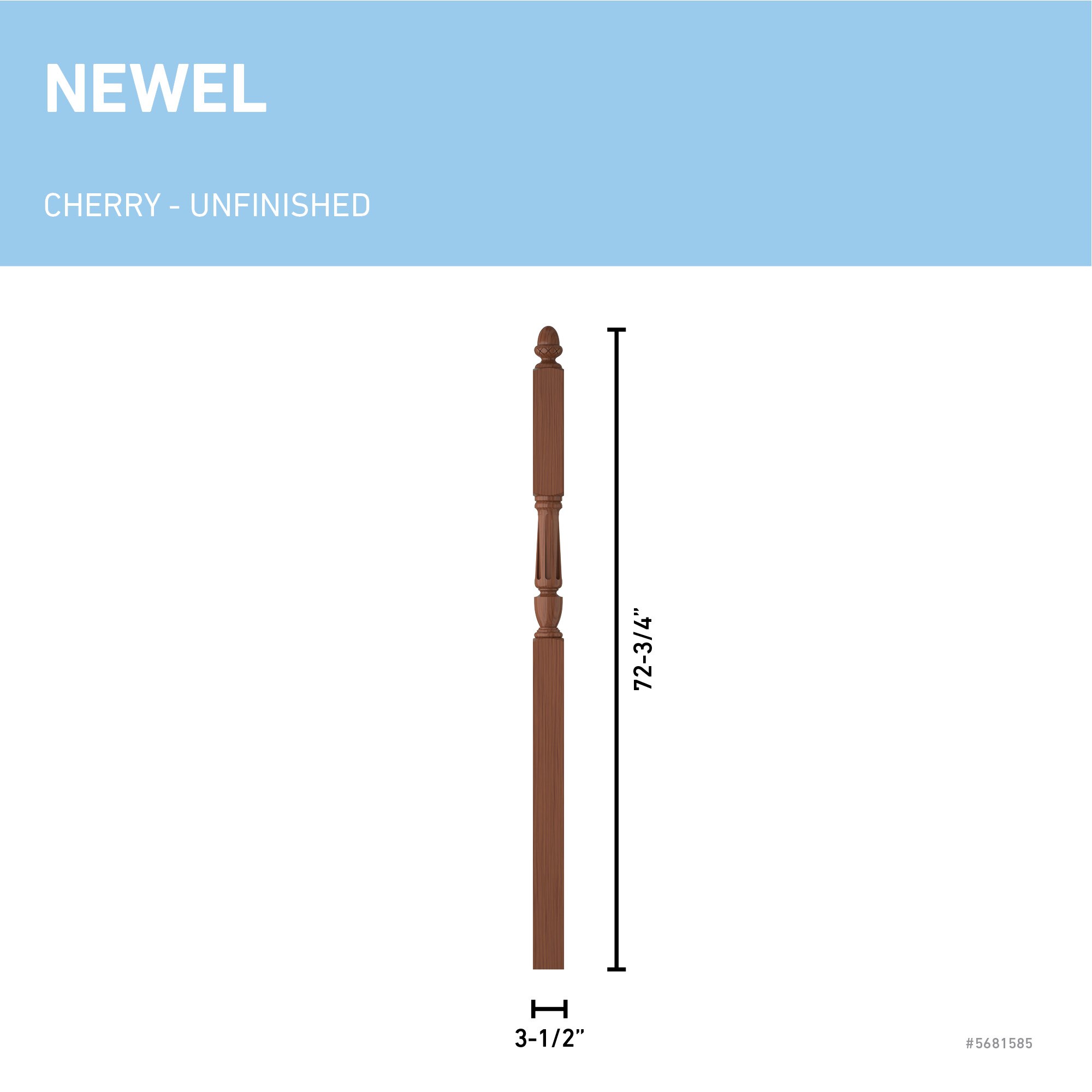 L.J. Smith Stair Systems LJF-3046-C Interior-Stairpart-Newel-Posts - View #3