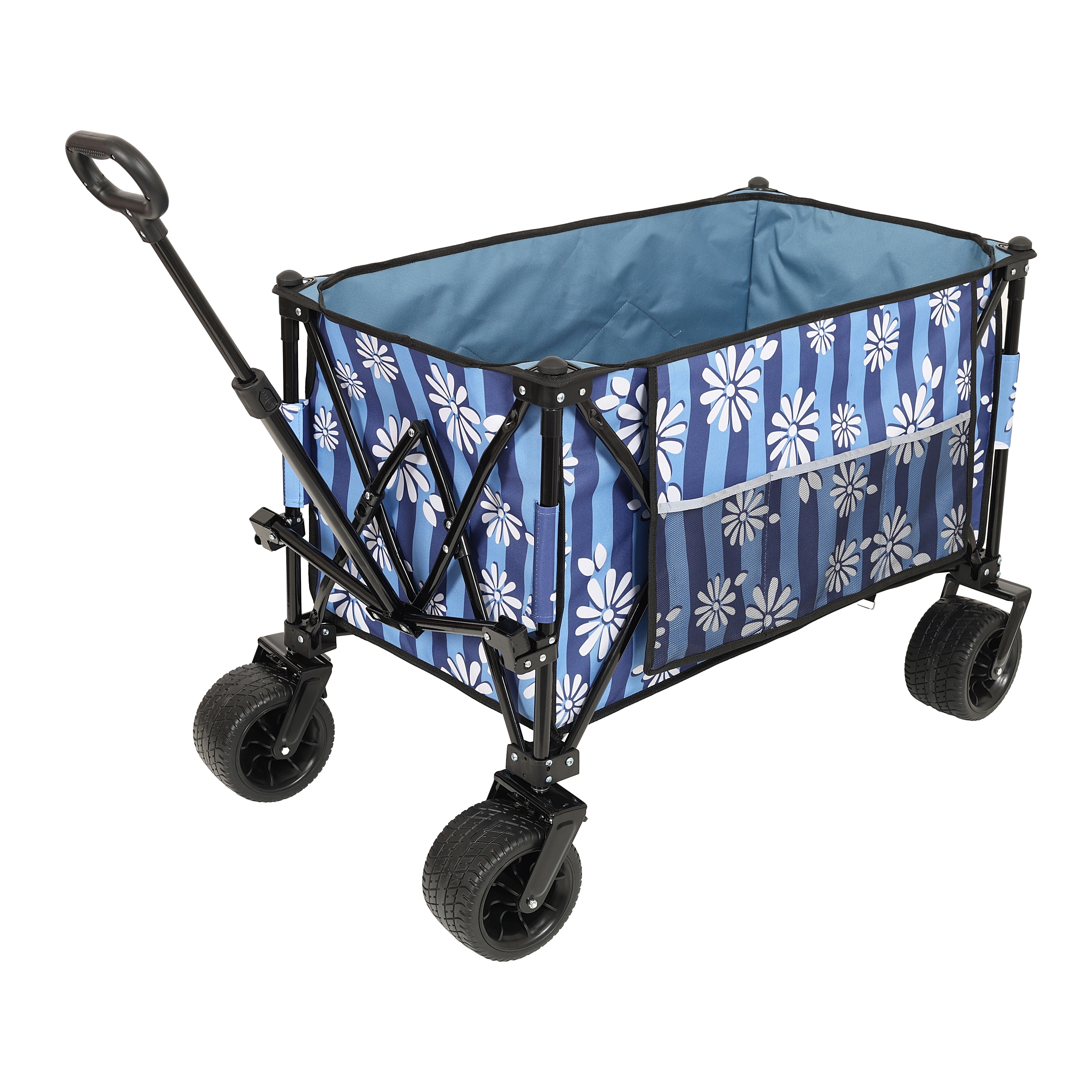 Maocao Hoom JLP253156 Foldable Extended Wagon 5.4-cu ft Steel Folding Yard Cart