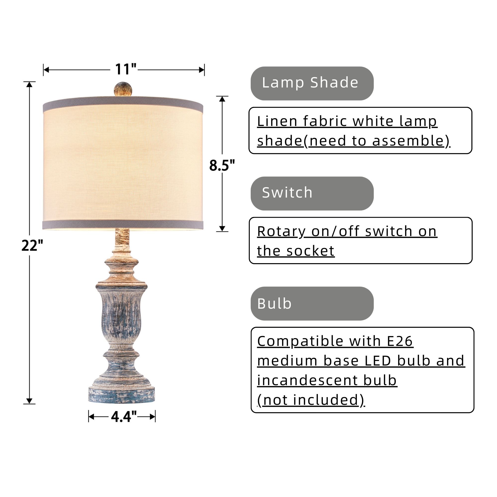 KAWOTI 21352 Table-Lamps - View #6