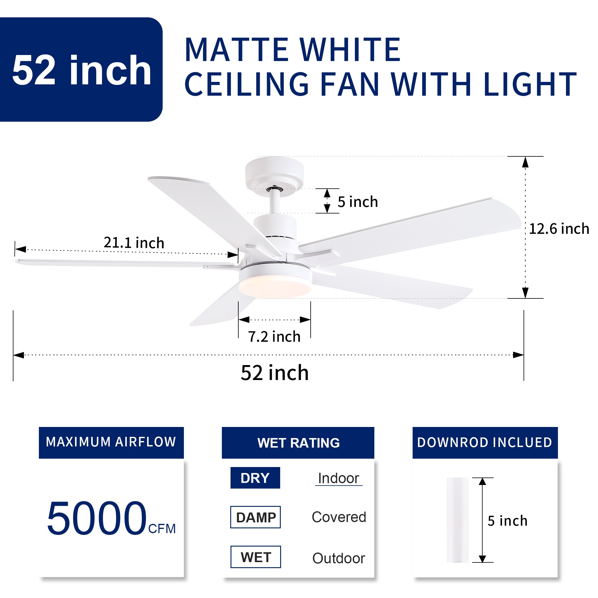 YUHAO LSDY1170AWH52 Ceiling-Fans - View #10