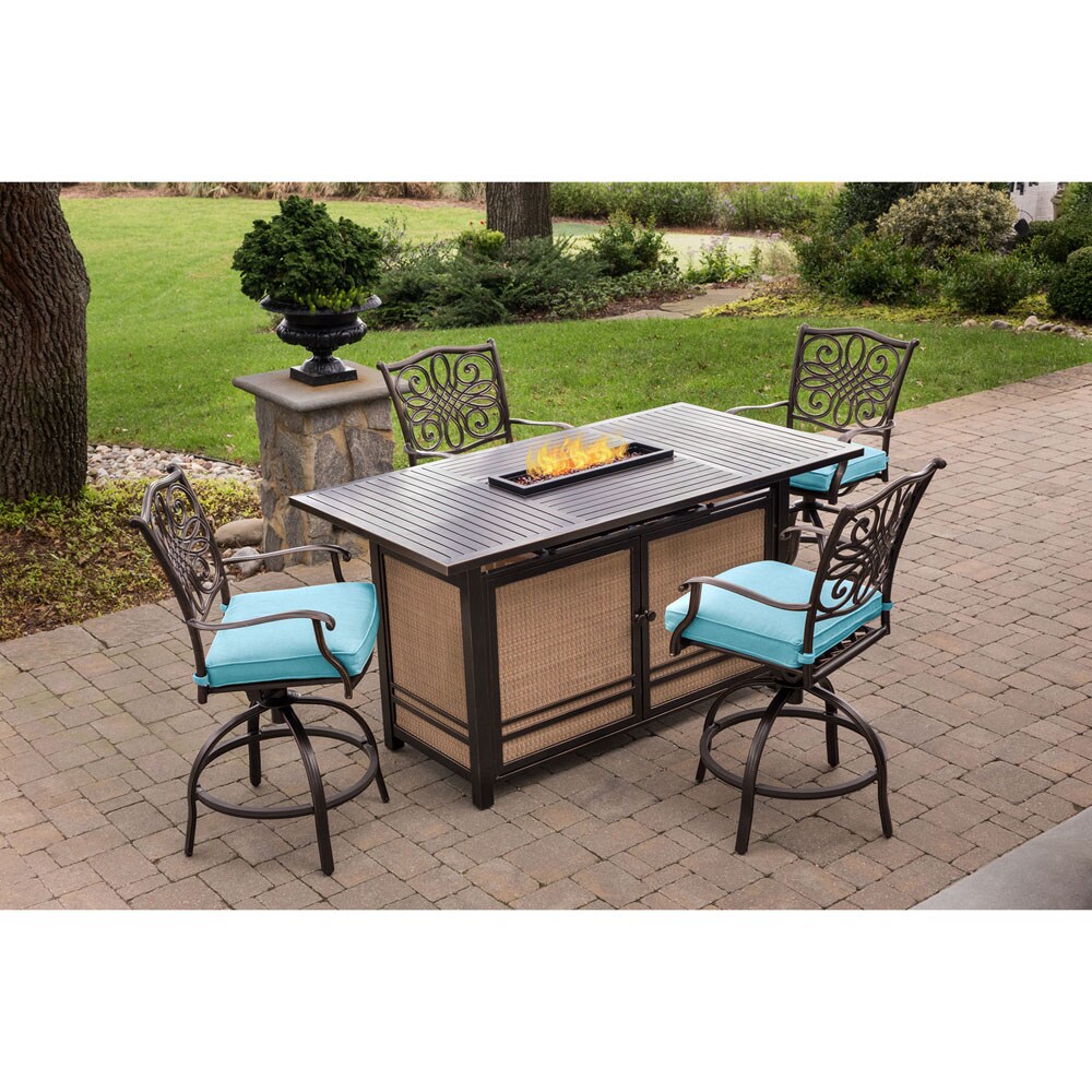 Hanover TRAD5PCFPBR-BLU Patio-Dining-Sets - View #17