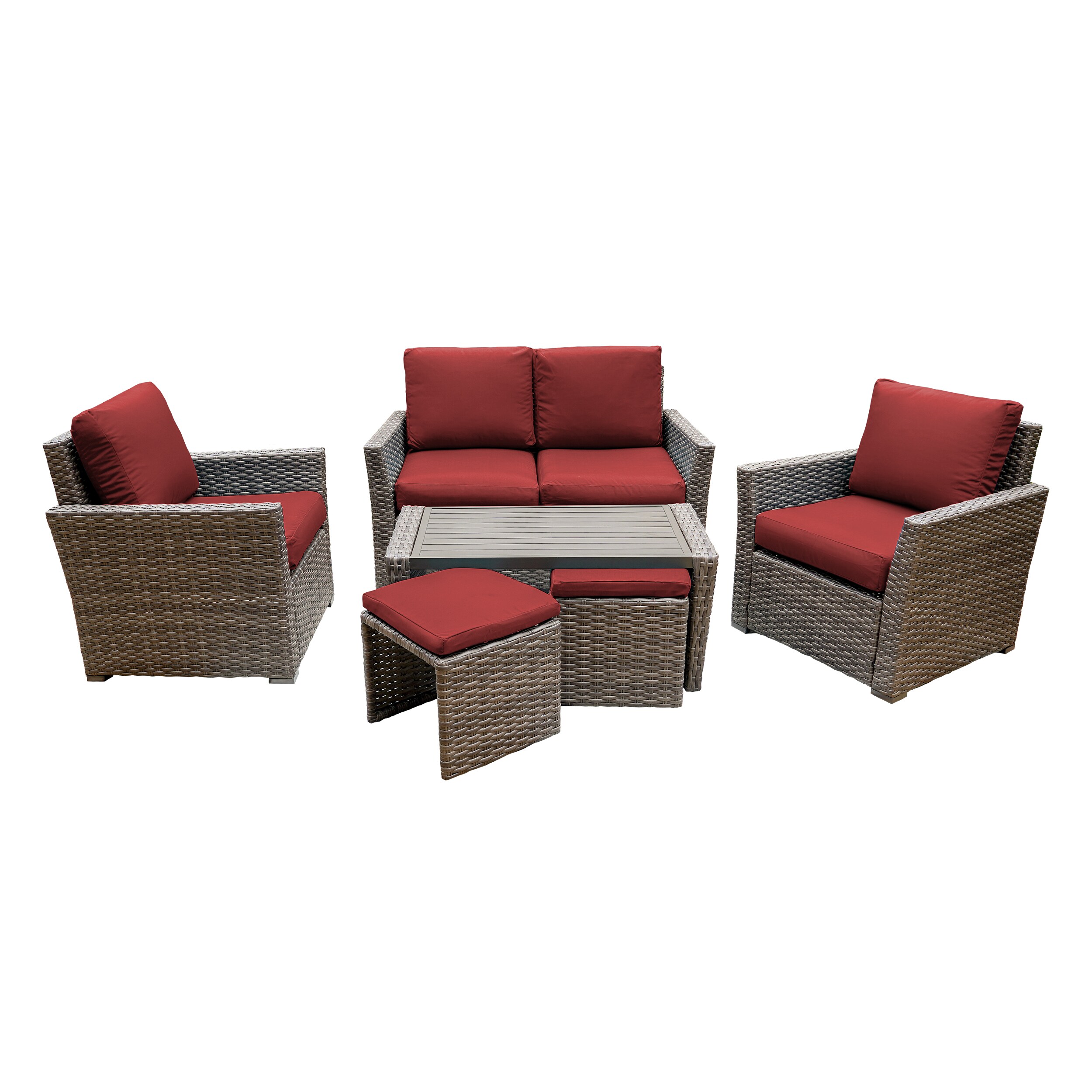 Leisure Made 844019-RED Patio-Conversation-Sets - View #3