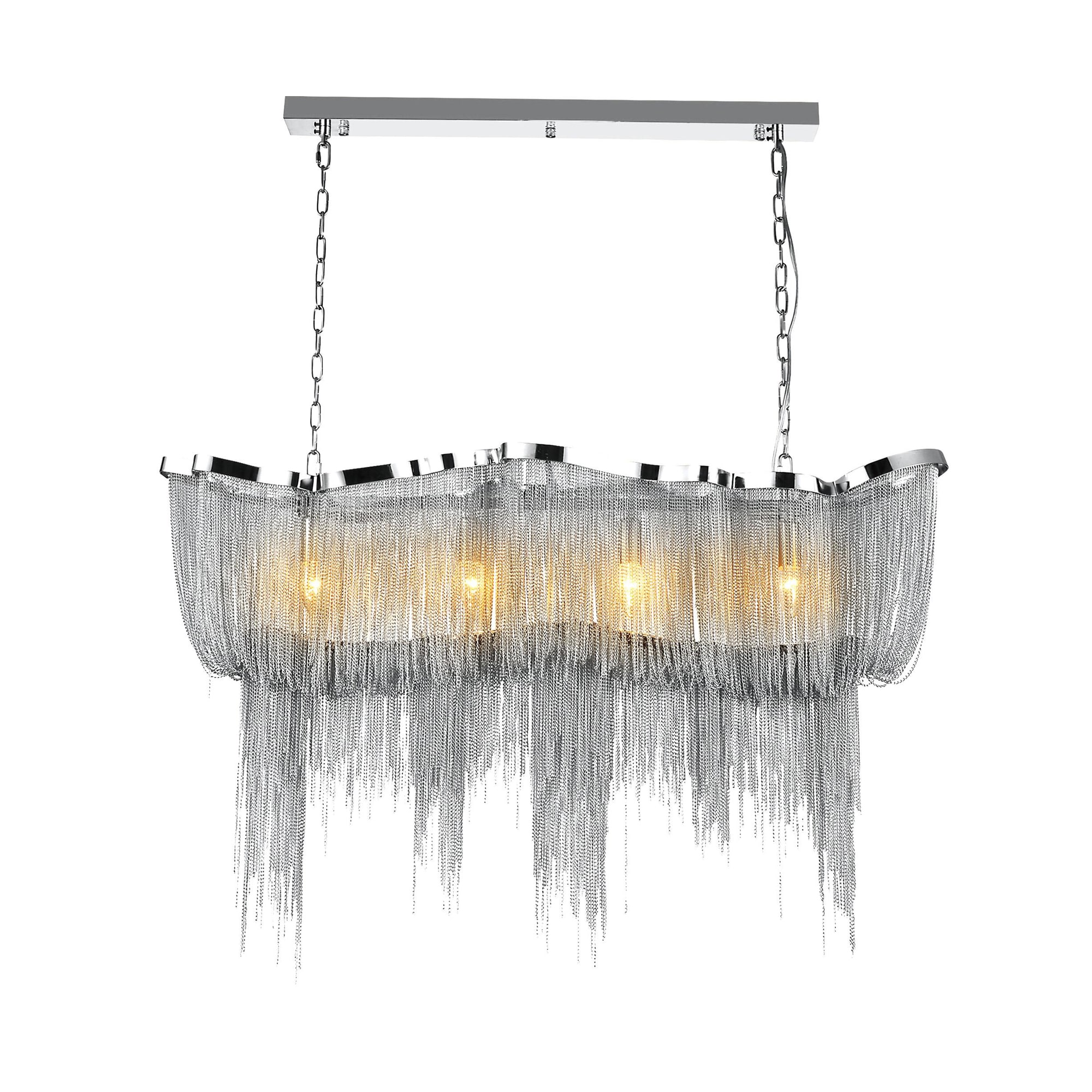 CWI Lighting 5654P40C-RC Secca 11 -Light Chrome Modern/contemporary For Use in Bathrooms, Bedrooms, Dining Rooms, Foyers, Kitchens, Living Rooms Chandelier