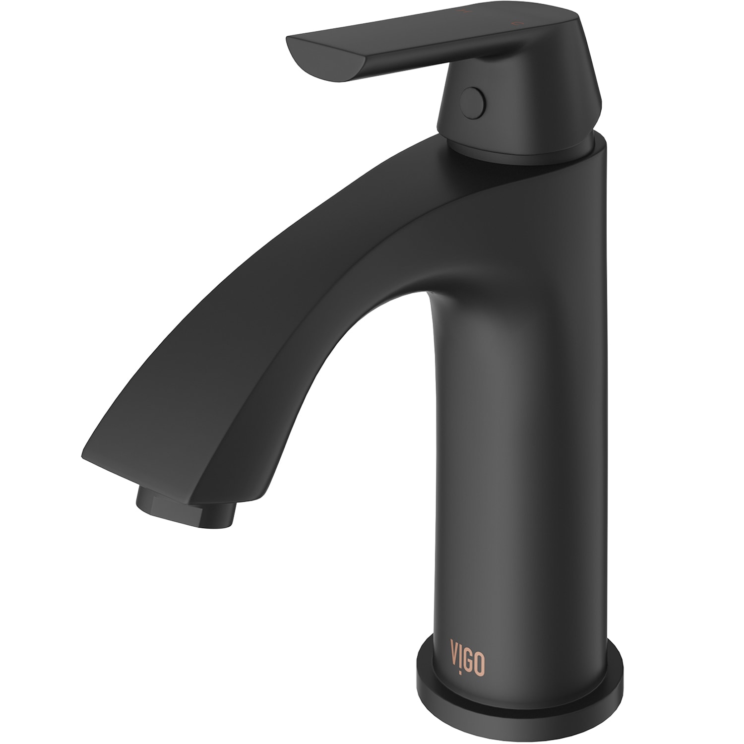 VIGO VG01028MB Penela Matte black Single hole 1-handle WaterSense High-arc Commercial/Residential Handle Bathroom Sink Faucet