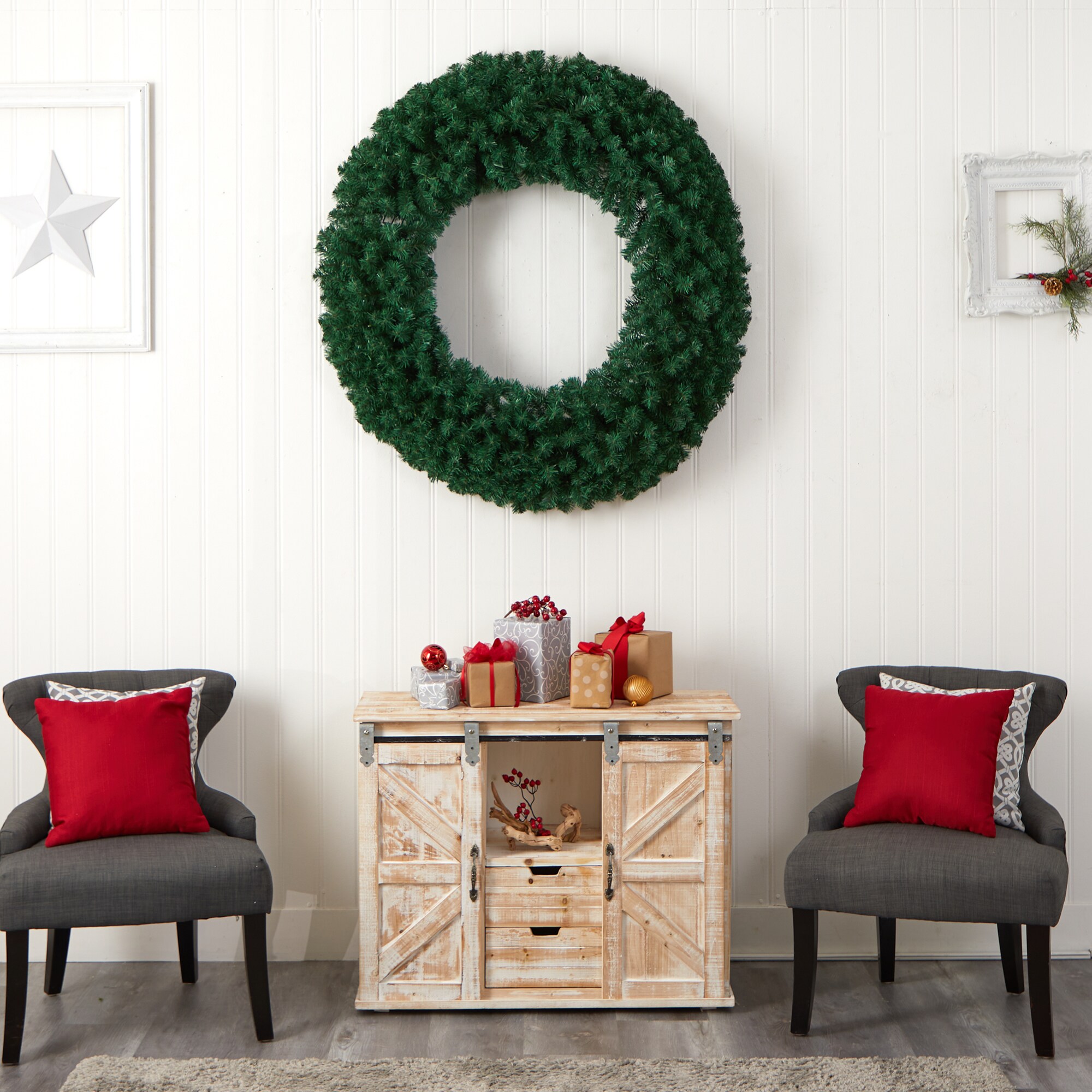 Nearly Natural W1308 Artificial-Christmas-Wreaths - View #8