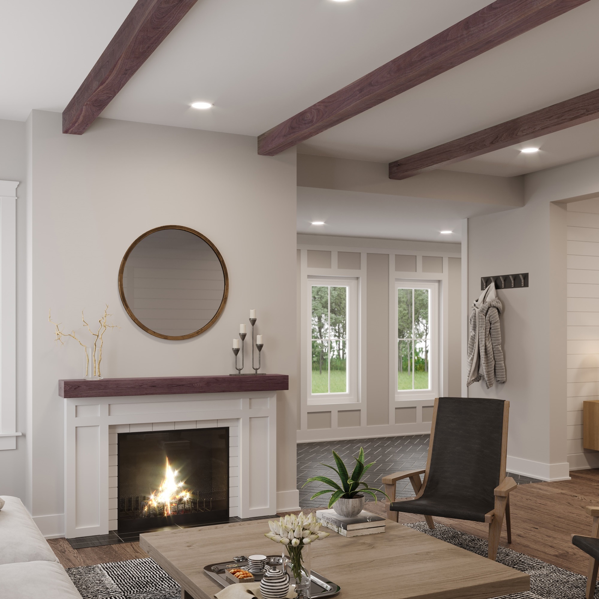 Ornamental Mouldings BEAMNAT02-92WLN5X3 Faux-Beams - View #2