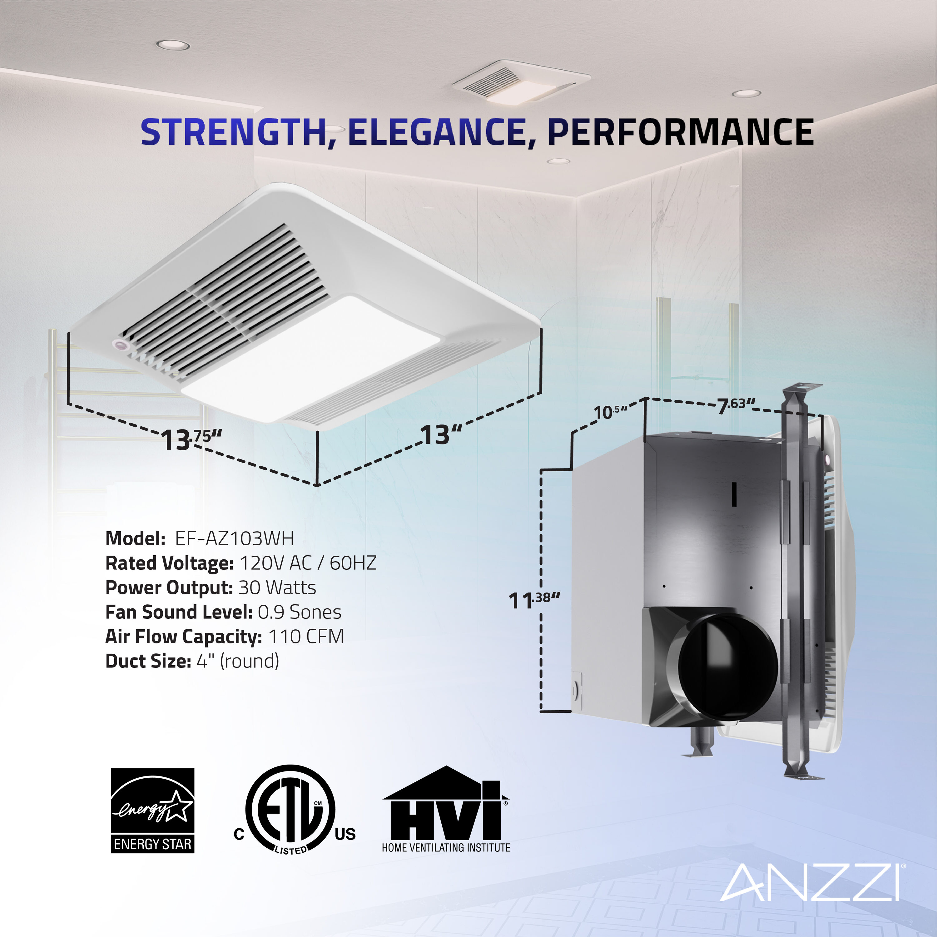 ANZZI EF-AZ103WH Bath-Fans - View #13