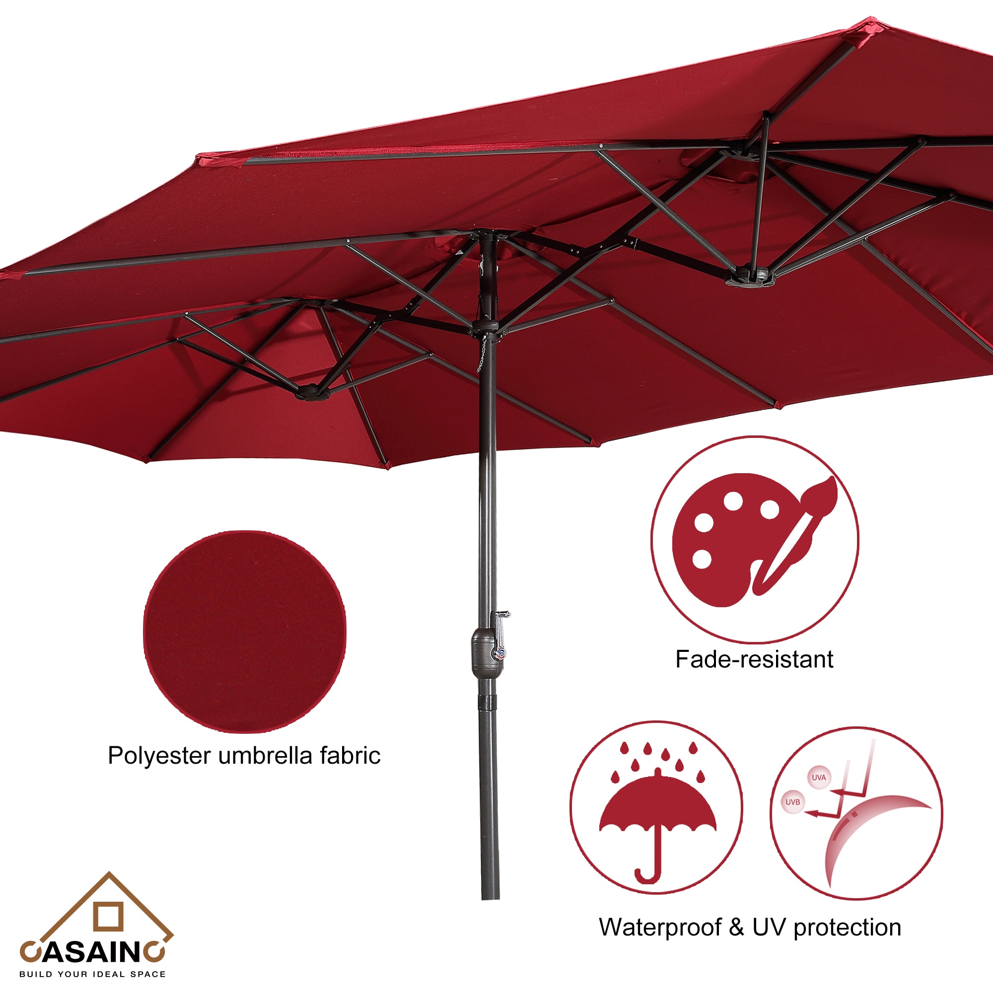 CASAINC WF-SM-RLED300RD-H Umbrellas-2 - View #4