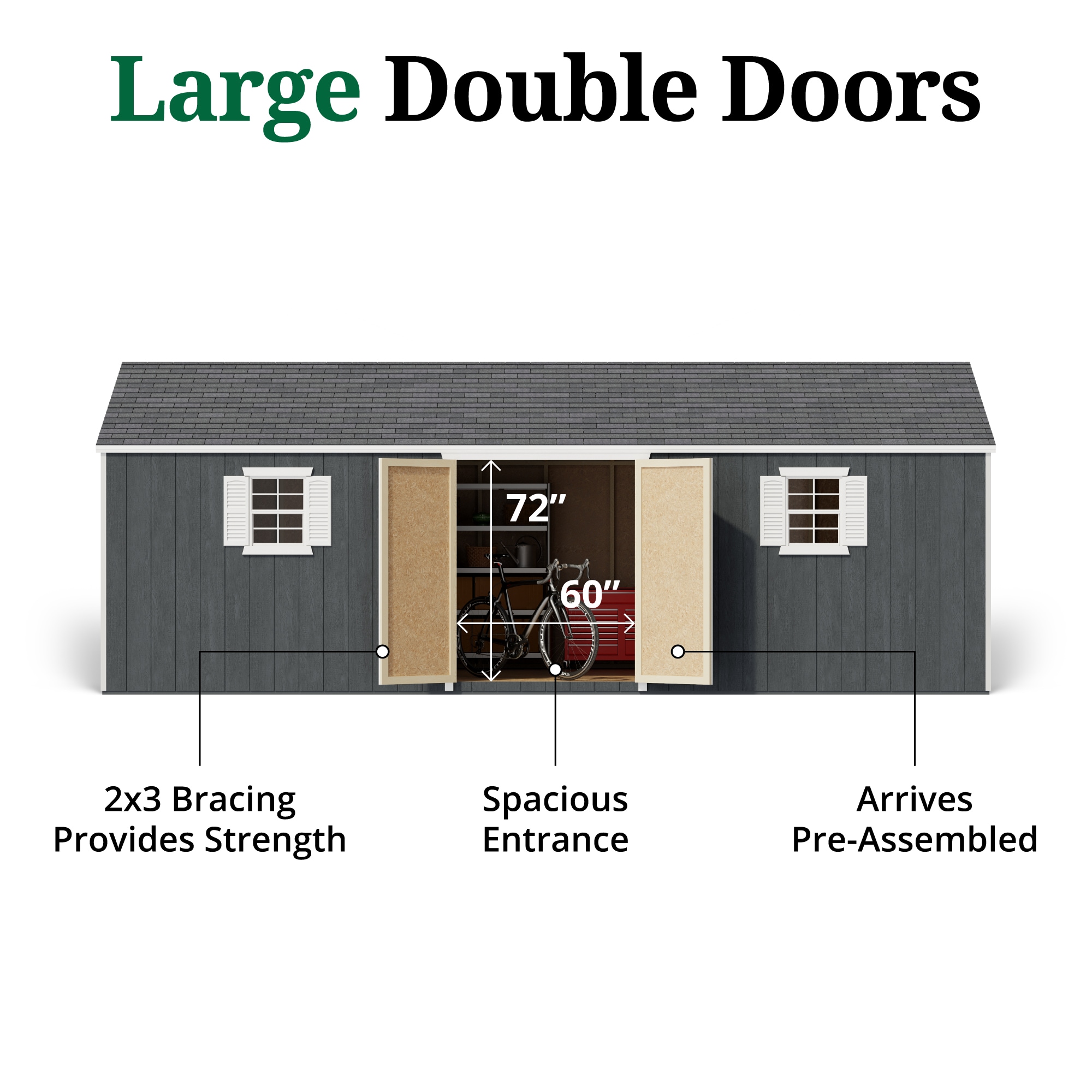 Little Cottage Co 12X24 VWS-PC-FK Wood-Storage-Buildings - View #4